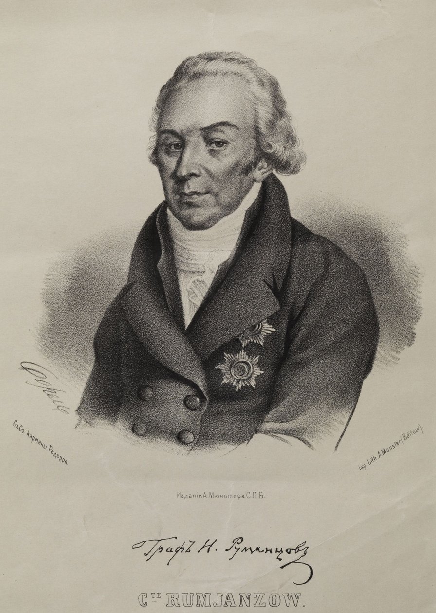 Portret hrabiego Nikołaja Pietrowicza Rumiancewa 1754-1826 autorstwa Pyotr Fyodorovich Borel