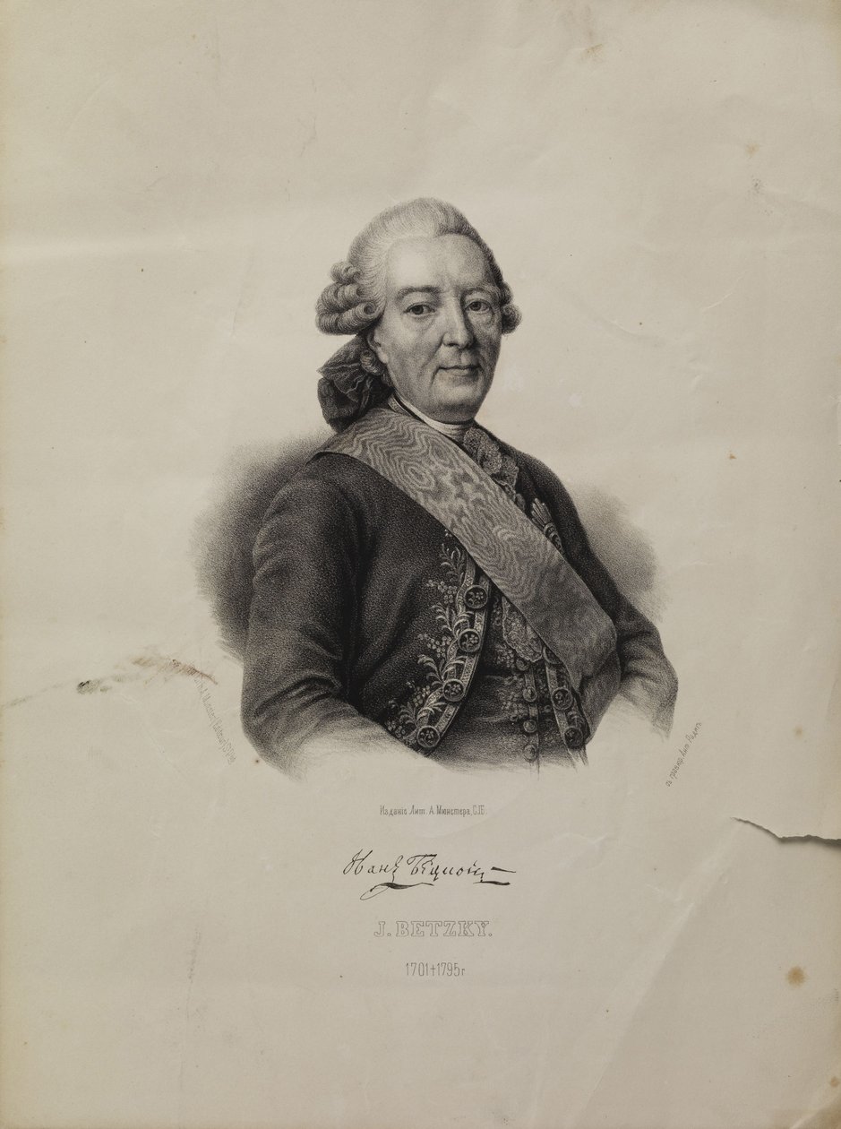 Portret Iwana Iwanowicza Betskoja 1704-1795 autorstwa Pyotr Fyodorovich Borel