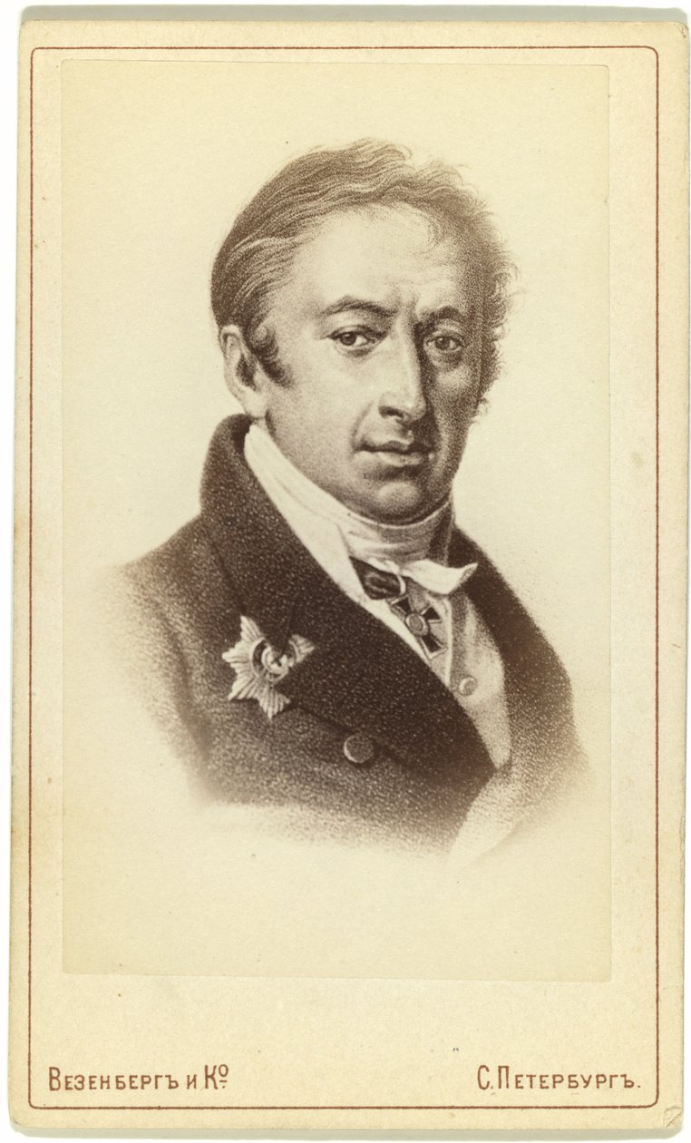 Portret autora i historyka Nikołaja M. Karamzina 1766-1826 autorstwa Pyotr Fyodorovich Borel