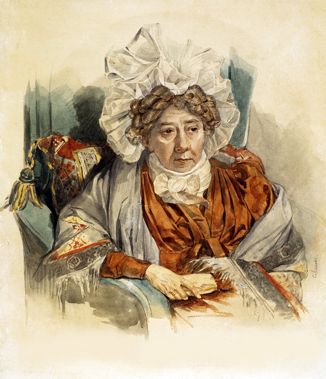 Portret de Natalya Kirillovna Zagryazhskaya (jej hrabina Razumovskaya autorstwa Pyotr Fyodorovich Sokolov