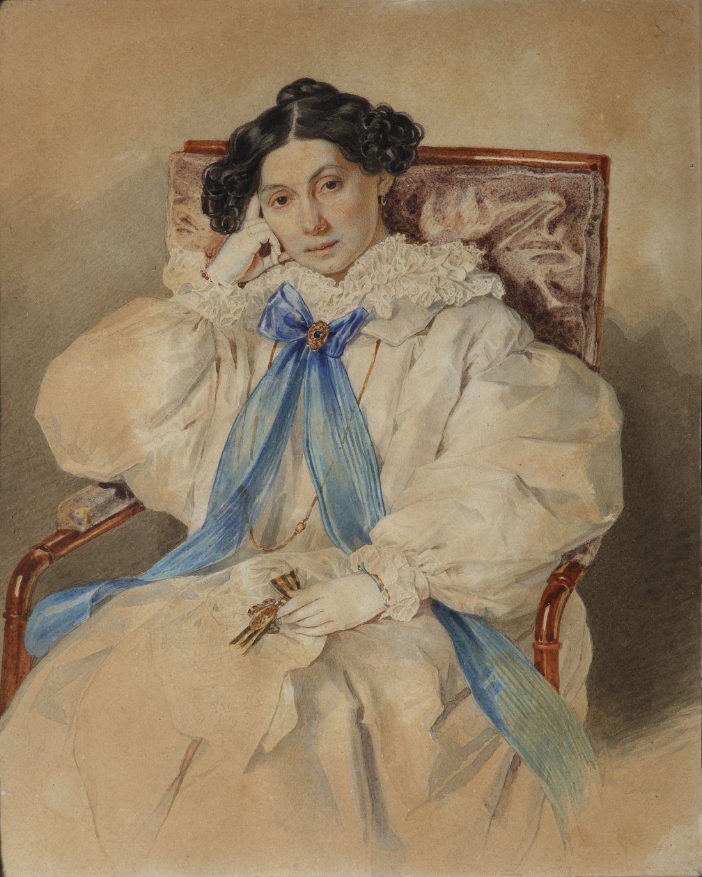 Portret Elżbiety Michajłownej Khitrowo 1783-1839, 1838 autorstwa Pyotr Fyodorovich Sokolov