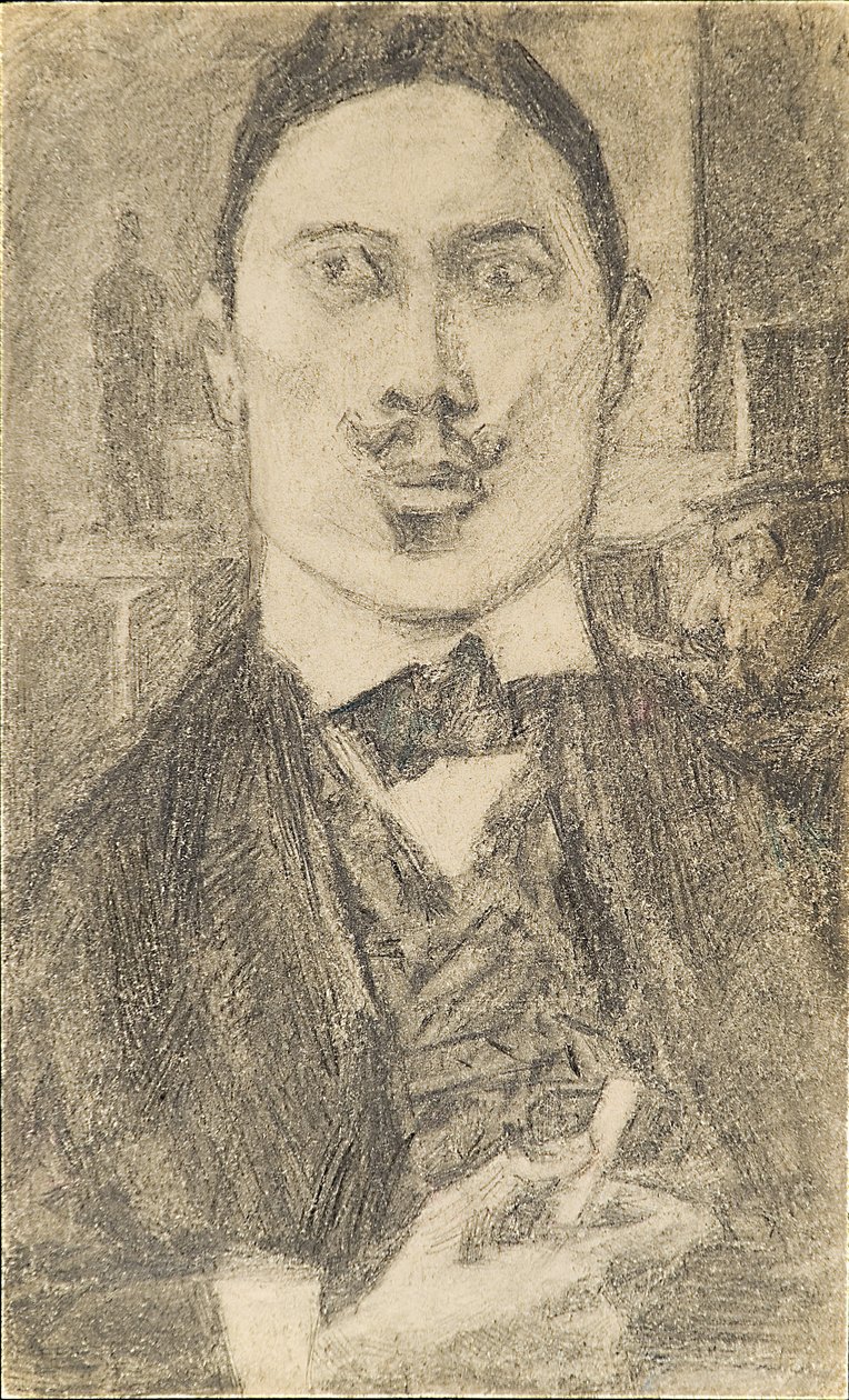 Portret malarza Nikołaja Sapunowa 1880-1912, 1912 autorstwa Pyotr Ignatyevich Bromirsky