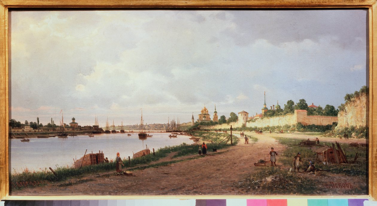 Psków (Rosja) (Psków) - Obraz Piotra Pietrowicza Vereshchagin (Pyotr Vereshchagin) (1836-1886), olej na płótnie autorstwa Pjotr ​​​​Petrowitsch Wereschtschagin