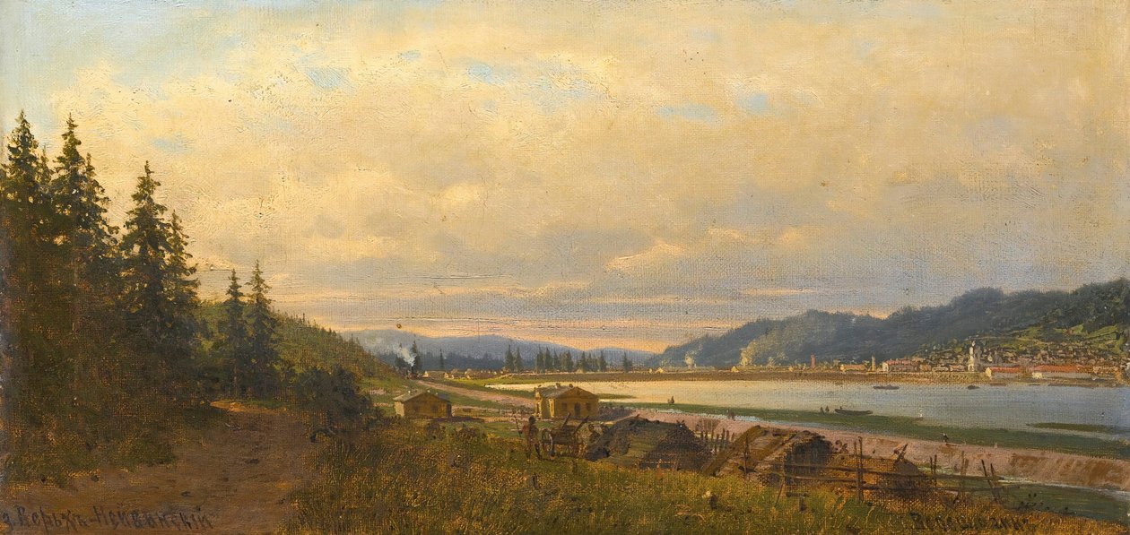 Widok Wierch-Nejwińskiego, ok. 1877 r. autorstwa Pjotr ​​​​Petrowitsch Wereschtschagin