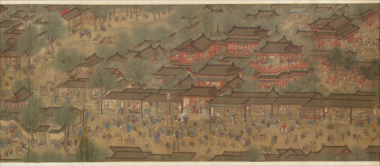 Święto Wiosny nad Rzeką autorstwa Qing Dynasty Chinese School