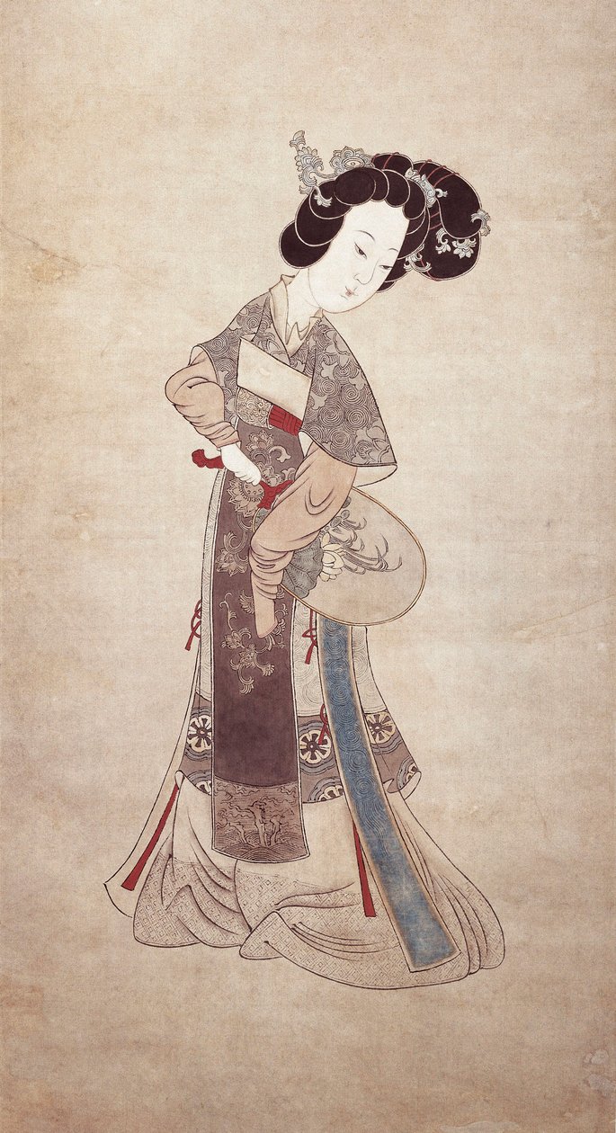 Lady of China, Ren Shyong (malarstwo na jedwabiu) autorstwa Qing Dynasty Chinese School