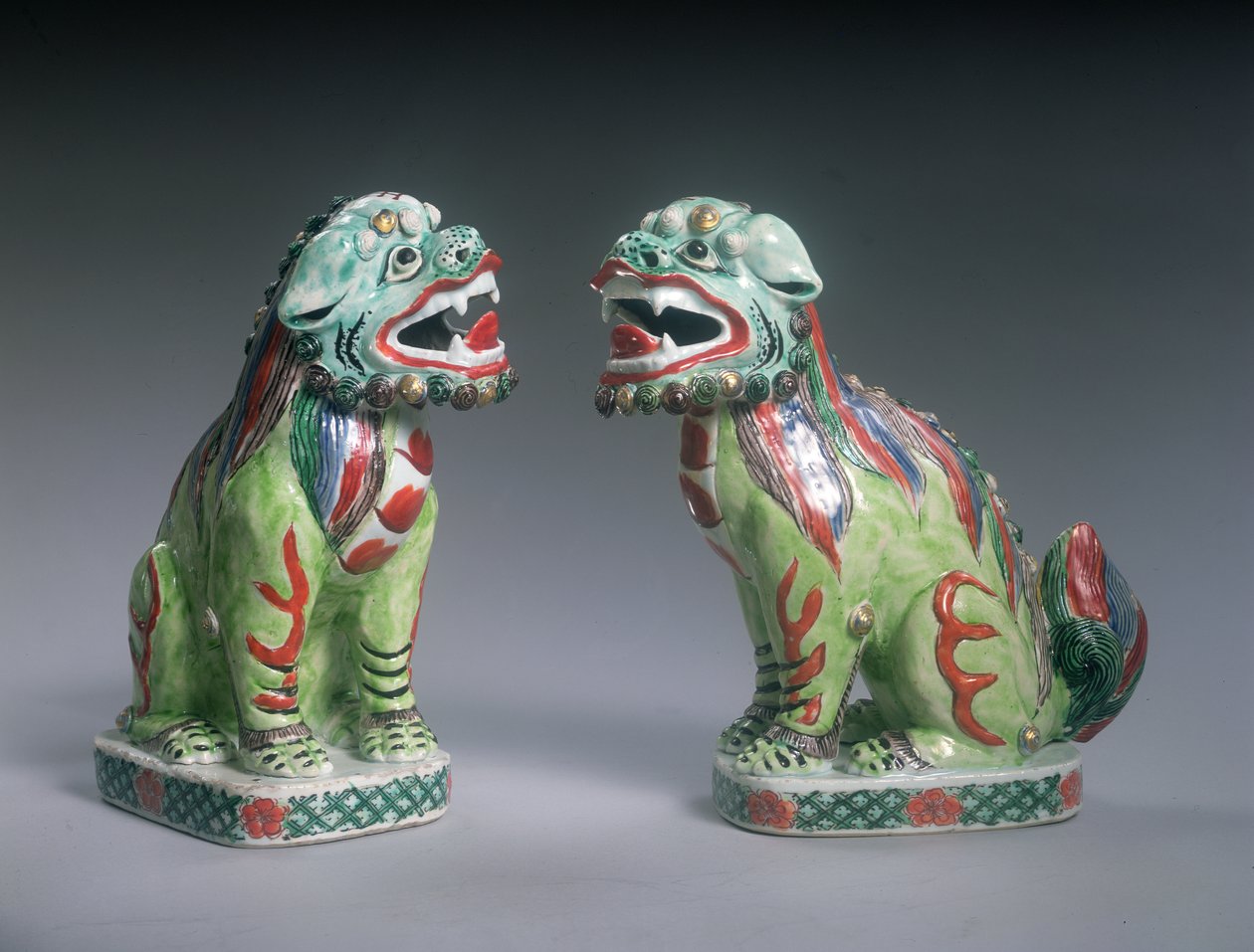 Para Lwów Famille Verte, okres Kangxi (1662-1722) (porcelana) autorstwa Qing Dynasty Chinese School