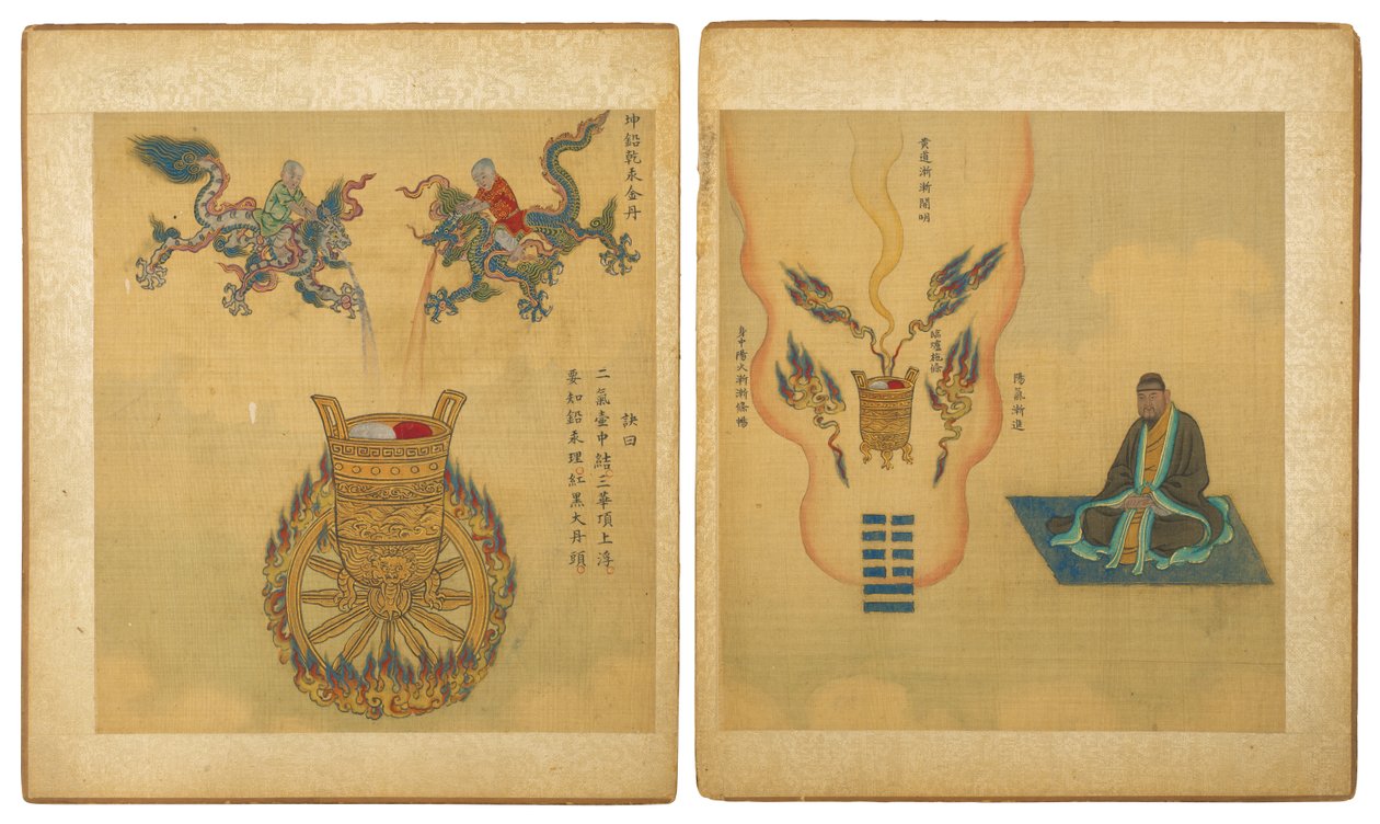 Taoistyczna alchemia autorstwa Qing Dynasty Chinese School