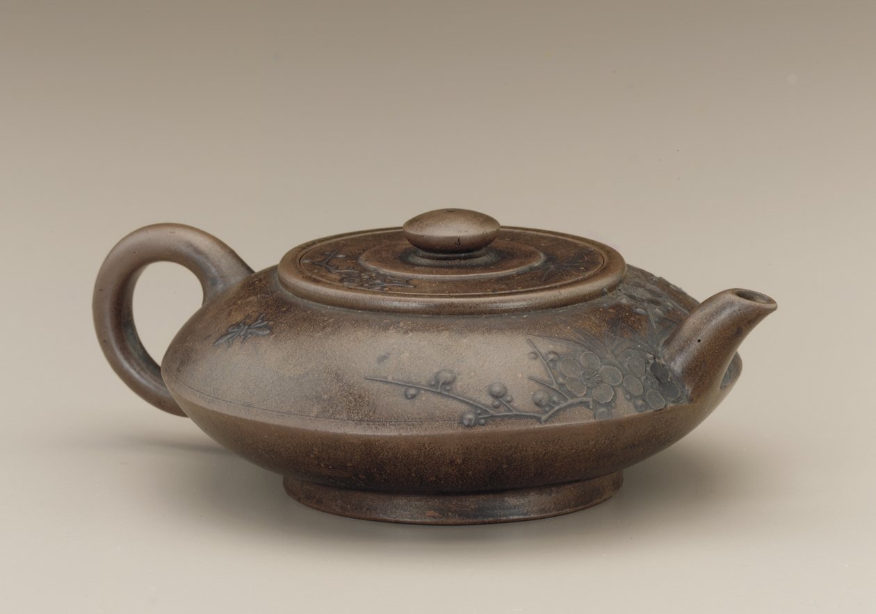 Czajnik z fałszywym znakiem Gong Chun, Yixing, prowincja Jiangsu (kamionka nieszkliwiona) autorstwa Qing Dynasty Chinese School
