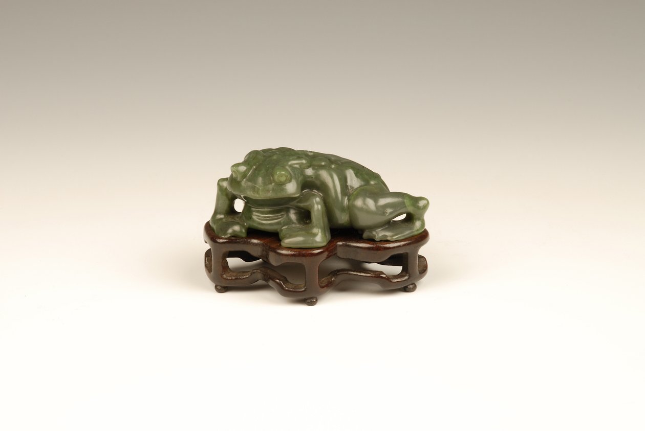 Statuetka ropuchy (nefryt) autorstwa Qing Dynasty Chinese School