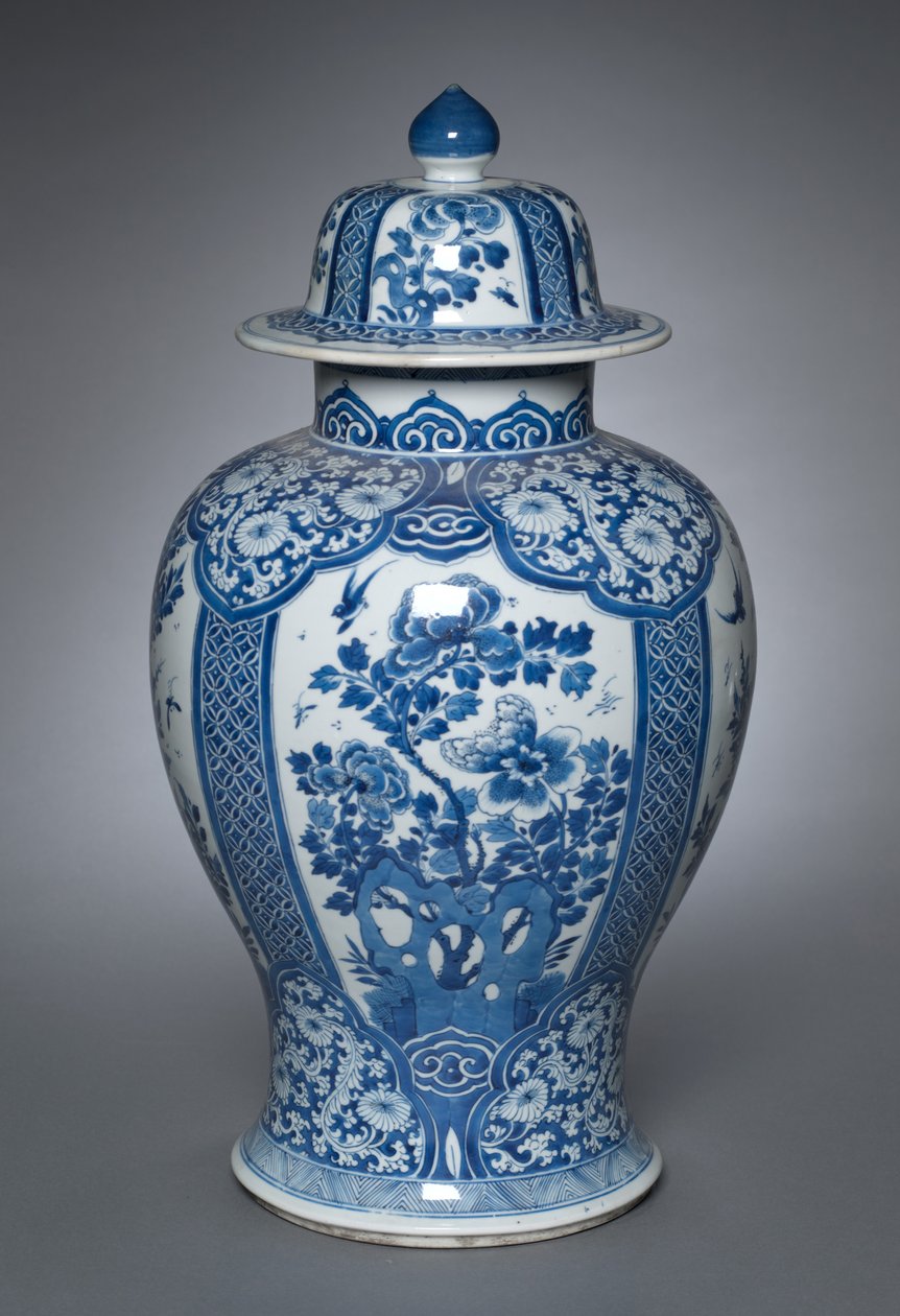 Wazon z pokrywą, 1662-1722 autorstwa Qing Dynasty Chinese School