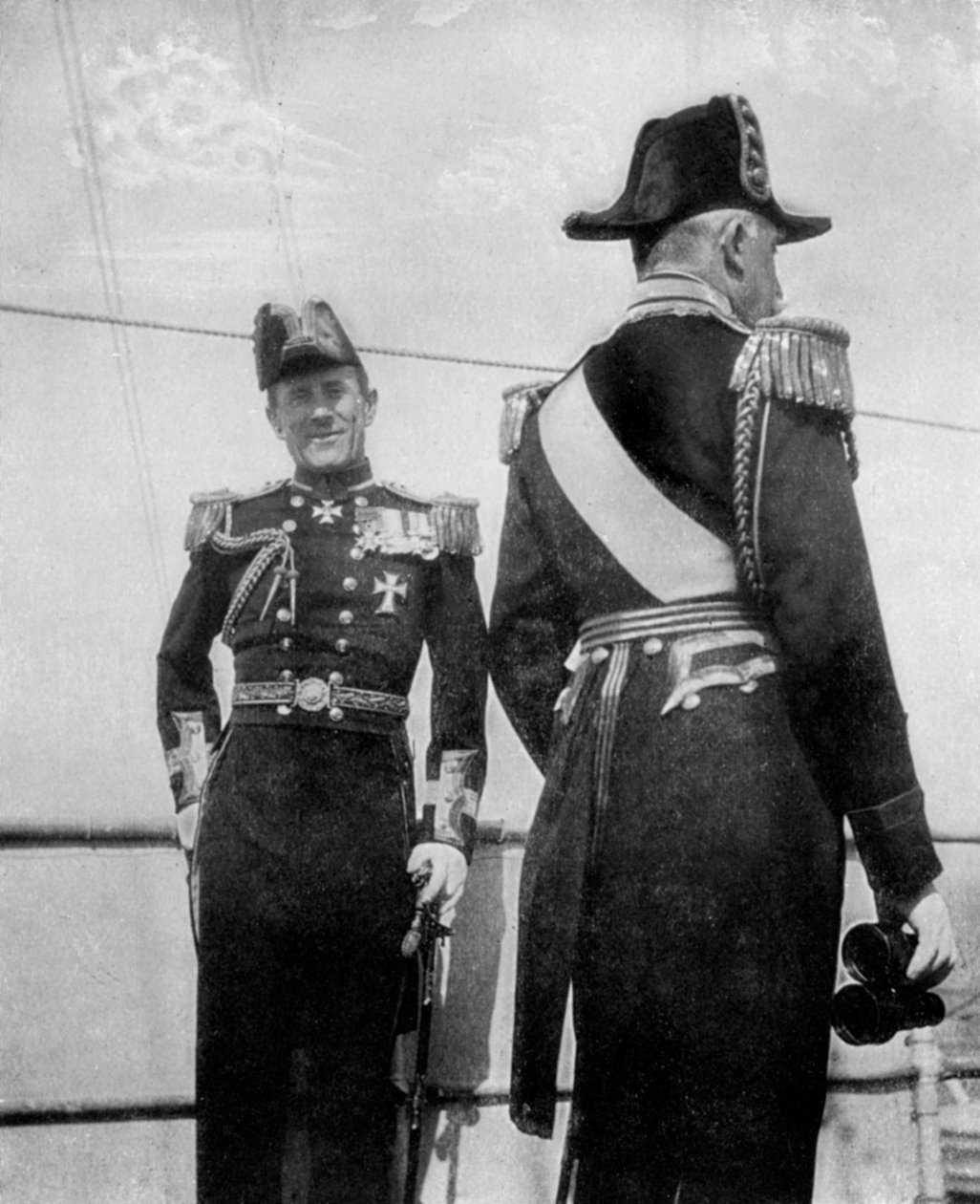 Komandor Keppel z księciem Connaught, 1908 autorstwa Queen Alexandra