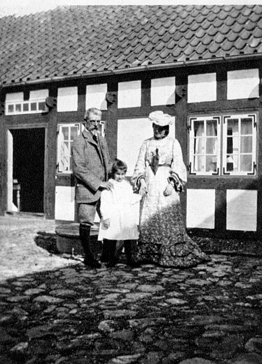 Profesor Tuxen i jego rodzina, Skagen, Dania, 1908. autorstwa Queen Alexandra