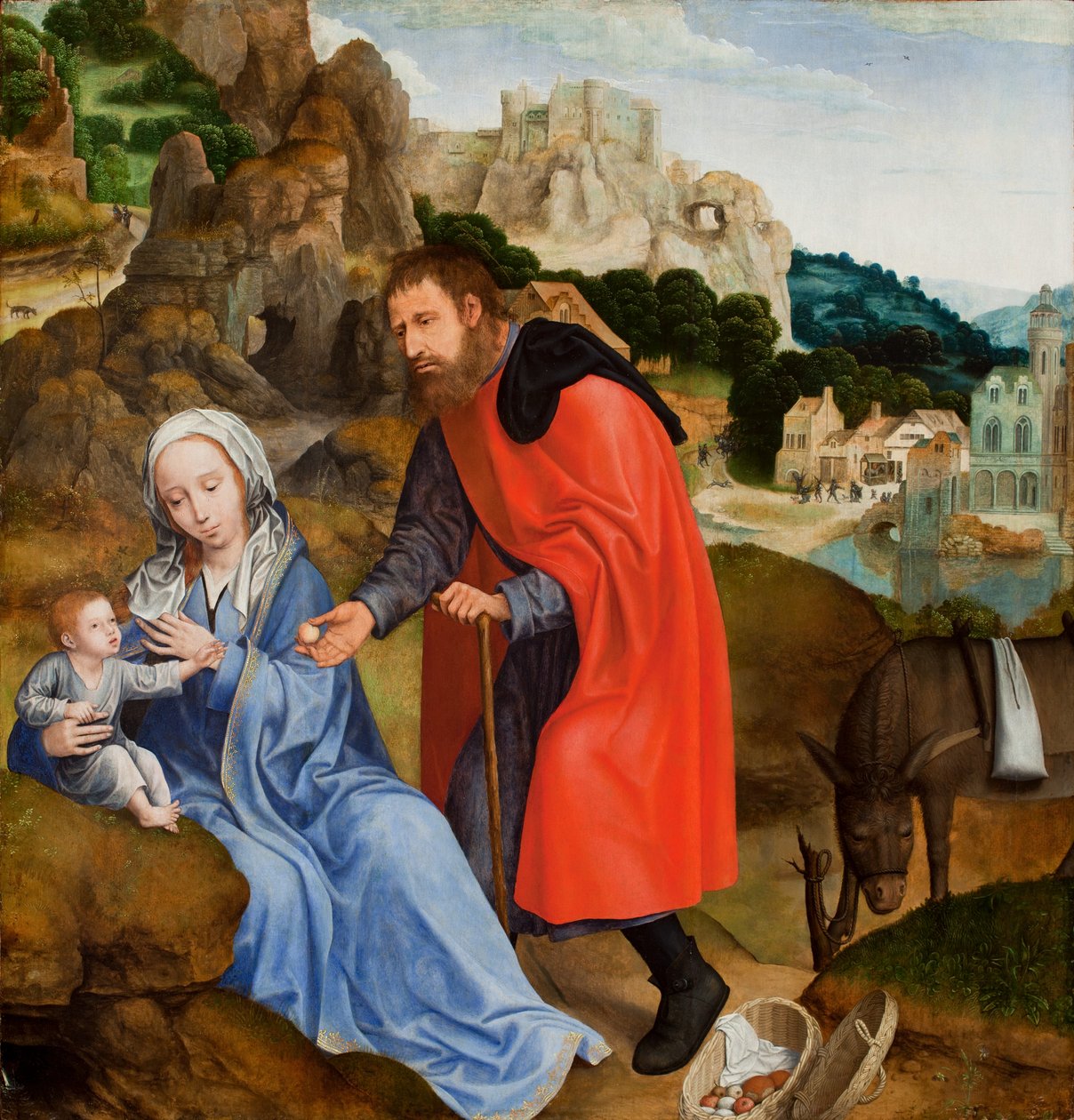 Odpoczynek podczas ucieczki do Egiptu, ok. 1509-13 autorstwa Quentin Massys or Metsys