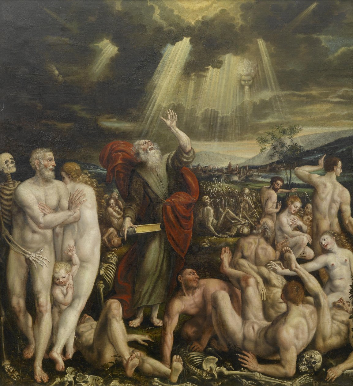 Wizja proroka Ezechiela o zmartwychwstaniu umarłych autorstwa Quentin Metsys the Younger