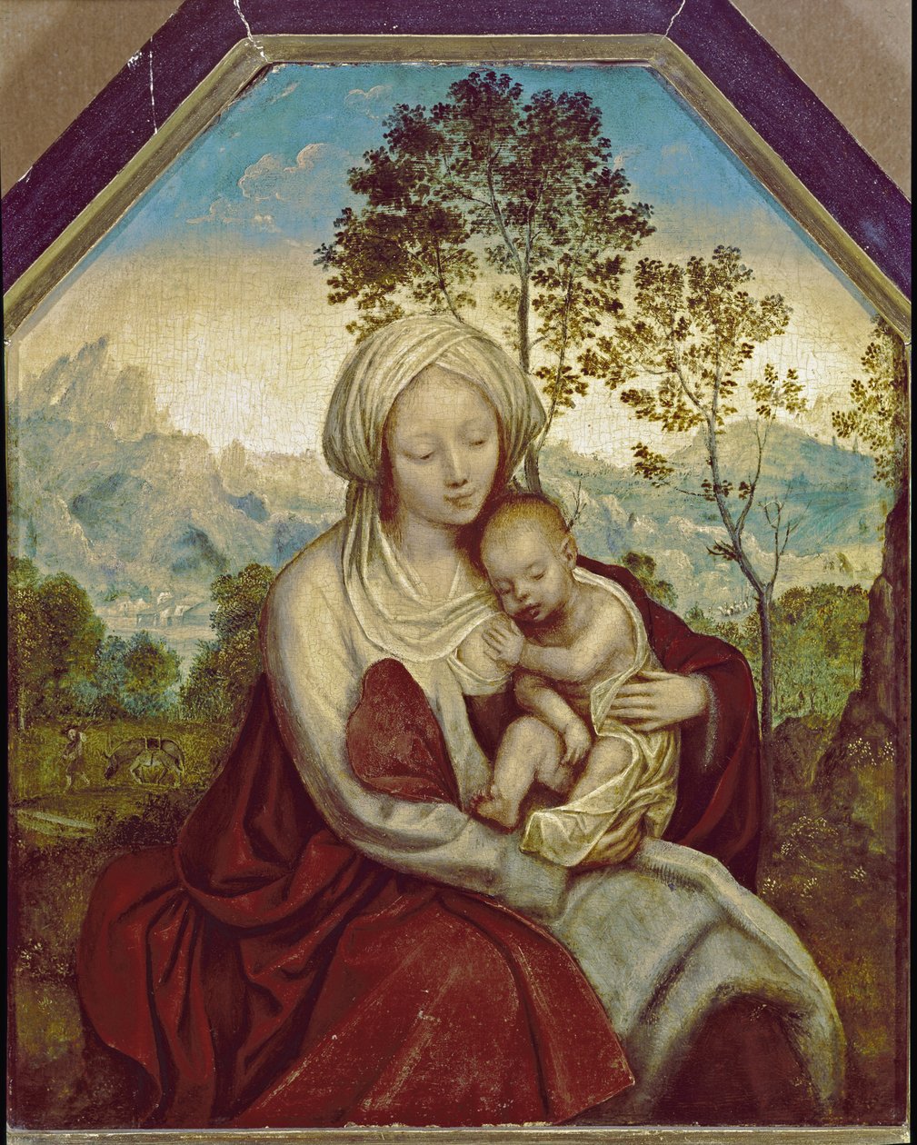 Madonna z Dzieciątkiem (tempera i olej na drewnie) autorstwa Quentin Massys or Metsys