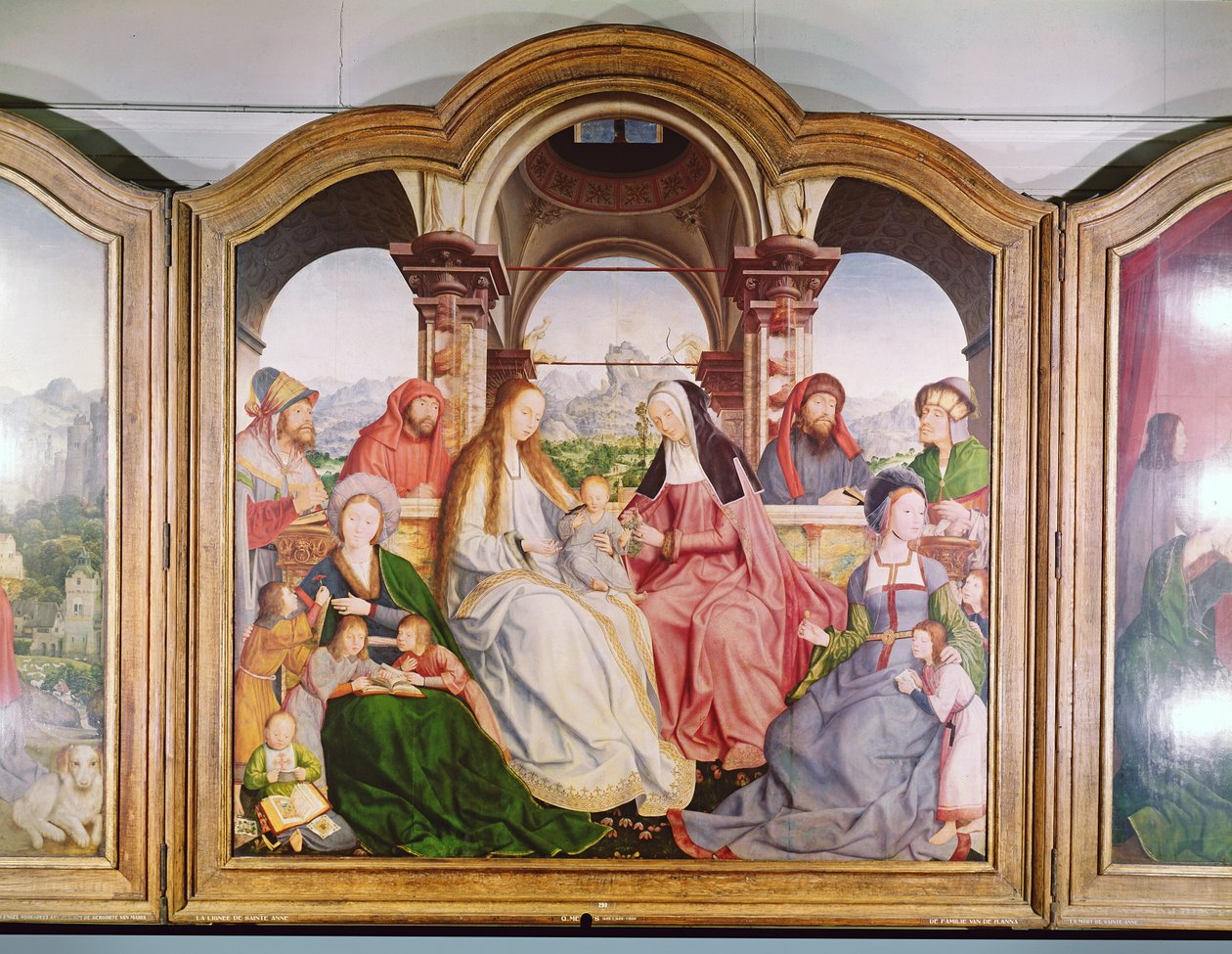 Święte Pokrewieństwo, czyli Ołtarz św. Anny, fragment środkowego panelu, 1509 autorstwa Quentin Massys or Metsys