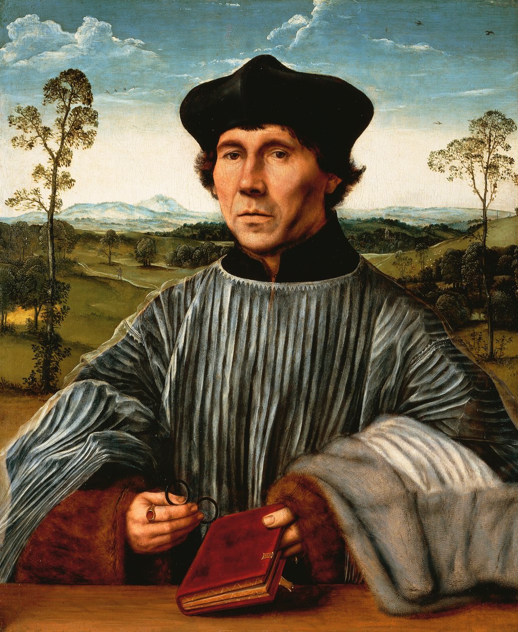 Portret kanonika, Quinten Matsys (1466-1530), olej na płótnie autorstwa Quentin Metsys