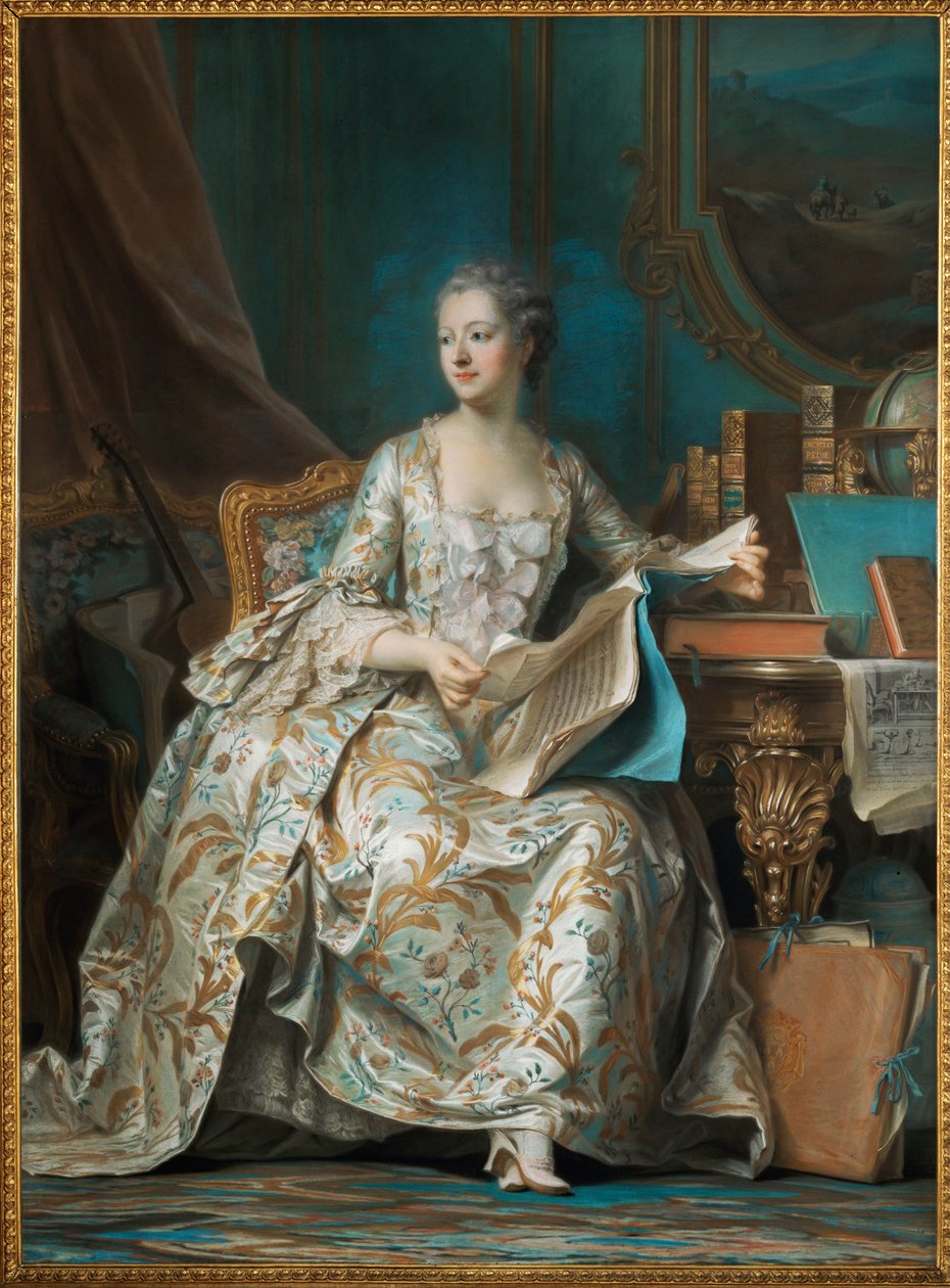 Pompadour, markiza de (Jeanne Antoinette Poisson) (obraz) autorstwa Quentin de la Latour