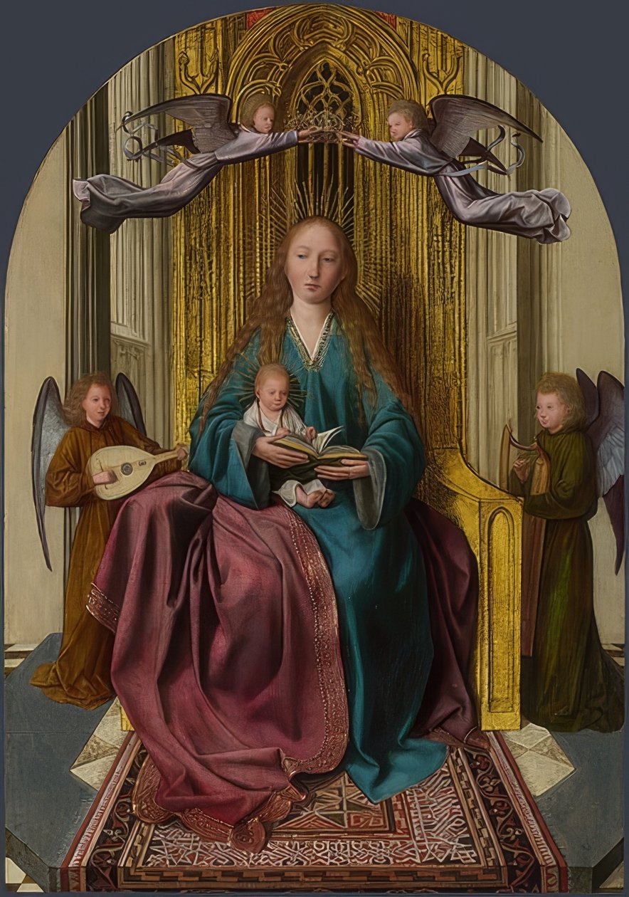 Madonna z Dzieciątkiem i czterema aniołami. Około 1506-09 r. autorstwa Quinten Massys