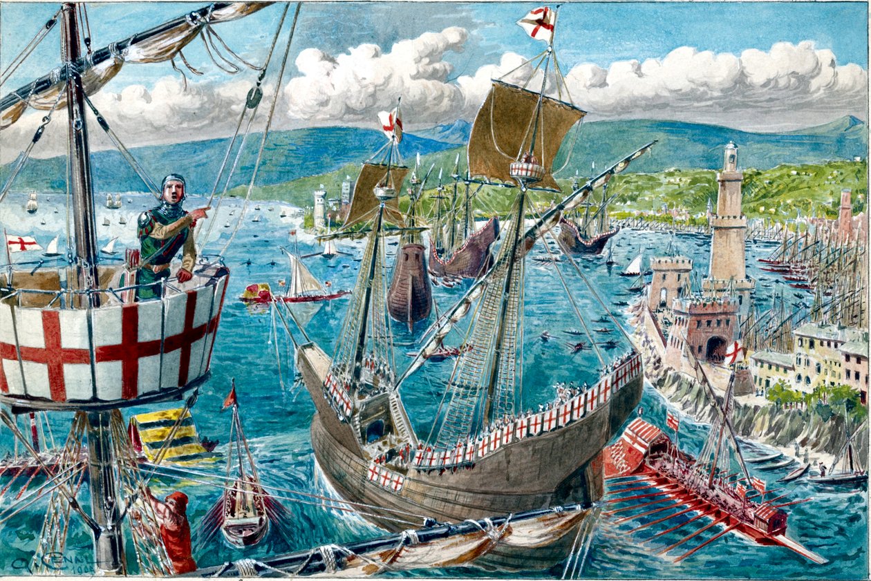 Port i flota w Genui autorstwa Quinto Cenni