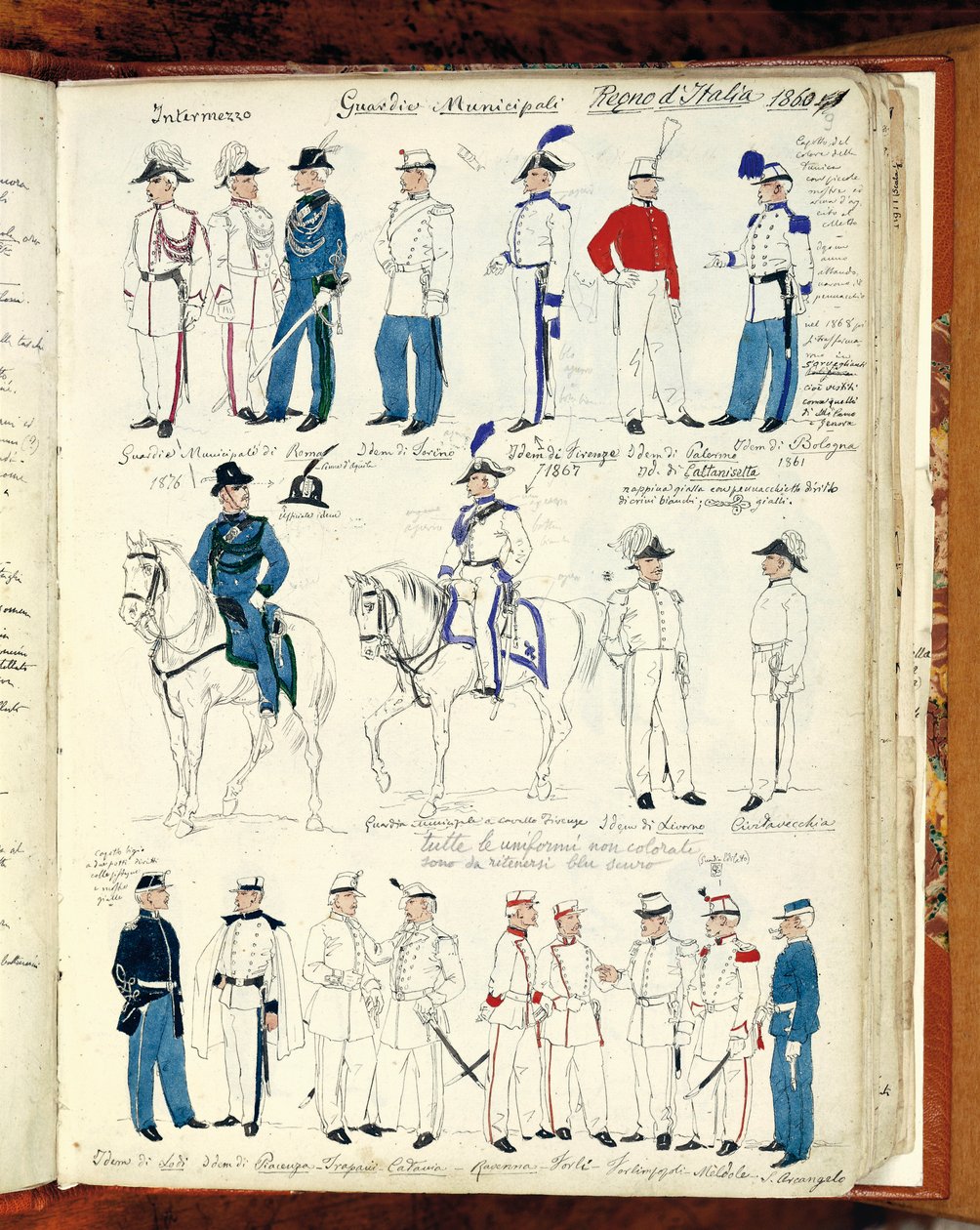 Straż Miejska, mundury wojskowe Królestwa Włoch autorstwa Quinto Cenni