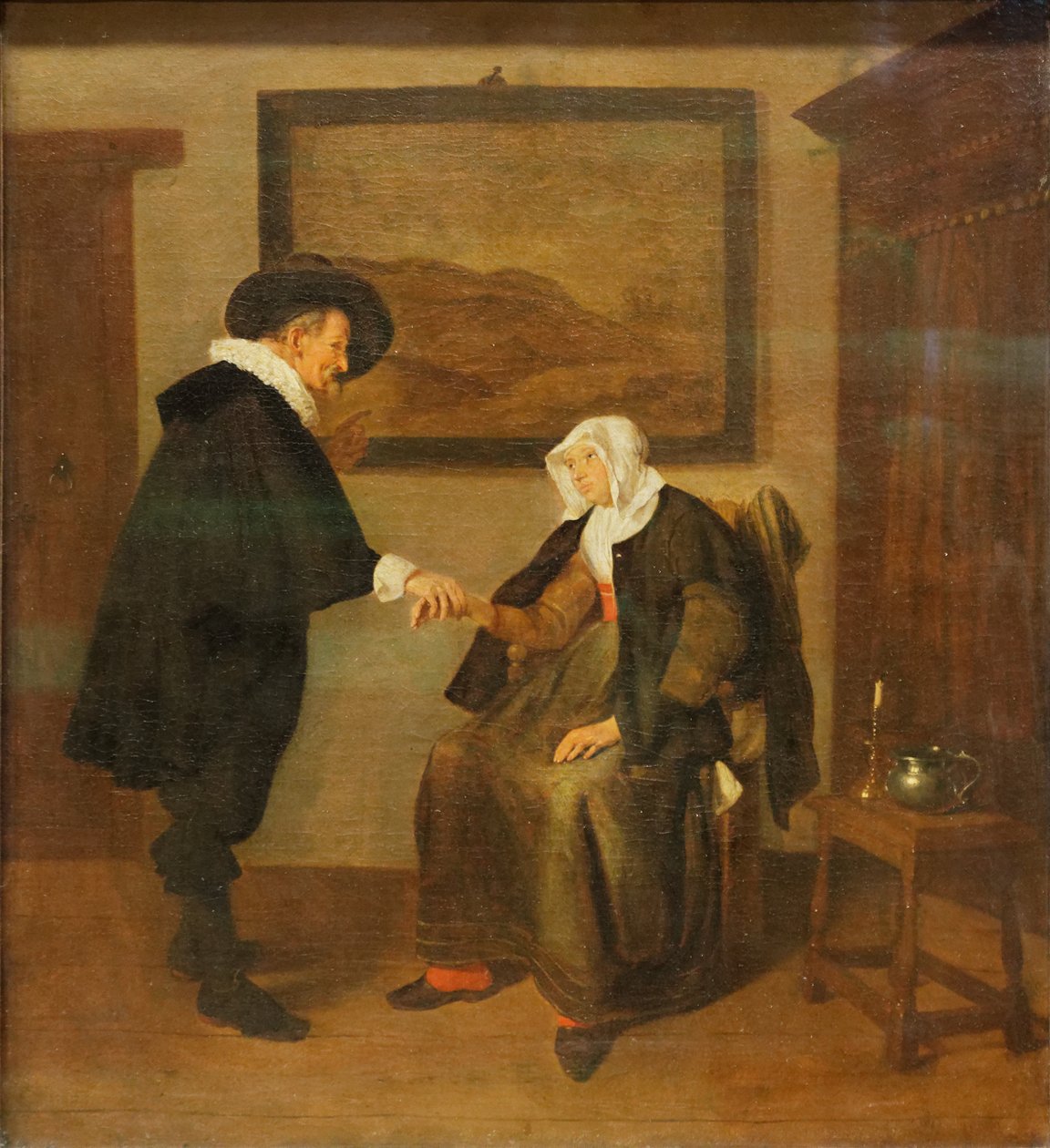 Quiringh Gerritsz. van Brekelenkam - La visite du médecin autorstwa Quiringh Van Brekelenkam
