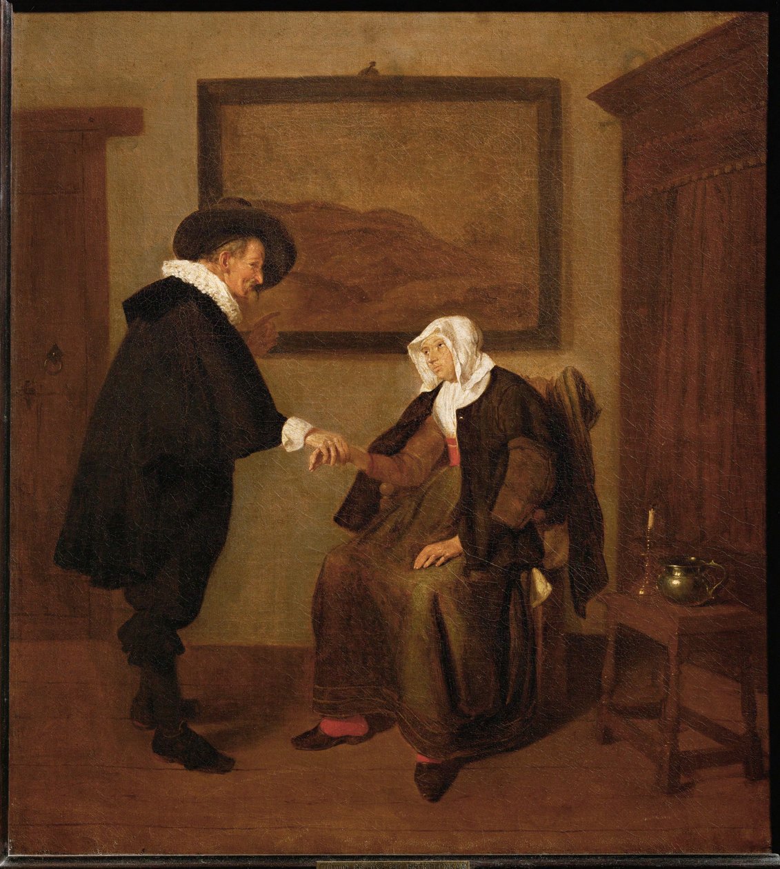 La Consultation - Badanie lekarskie ... autorstwa Quiringh Gerritsz. van Brekelenkam