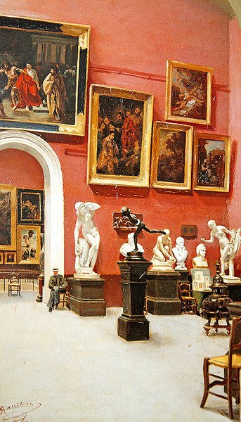 Wnętrze muzeum autorstwa R. Courtois