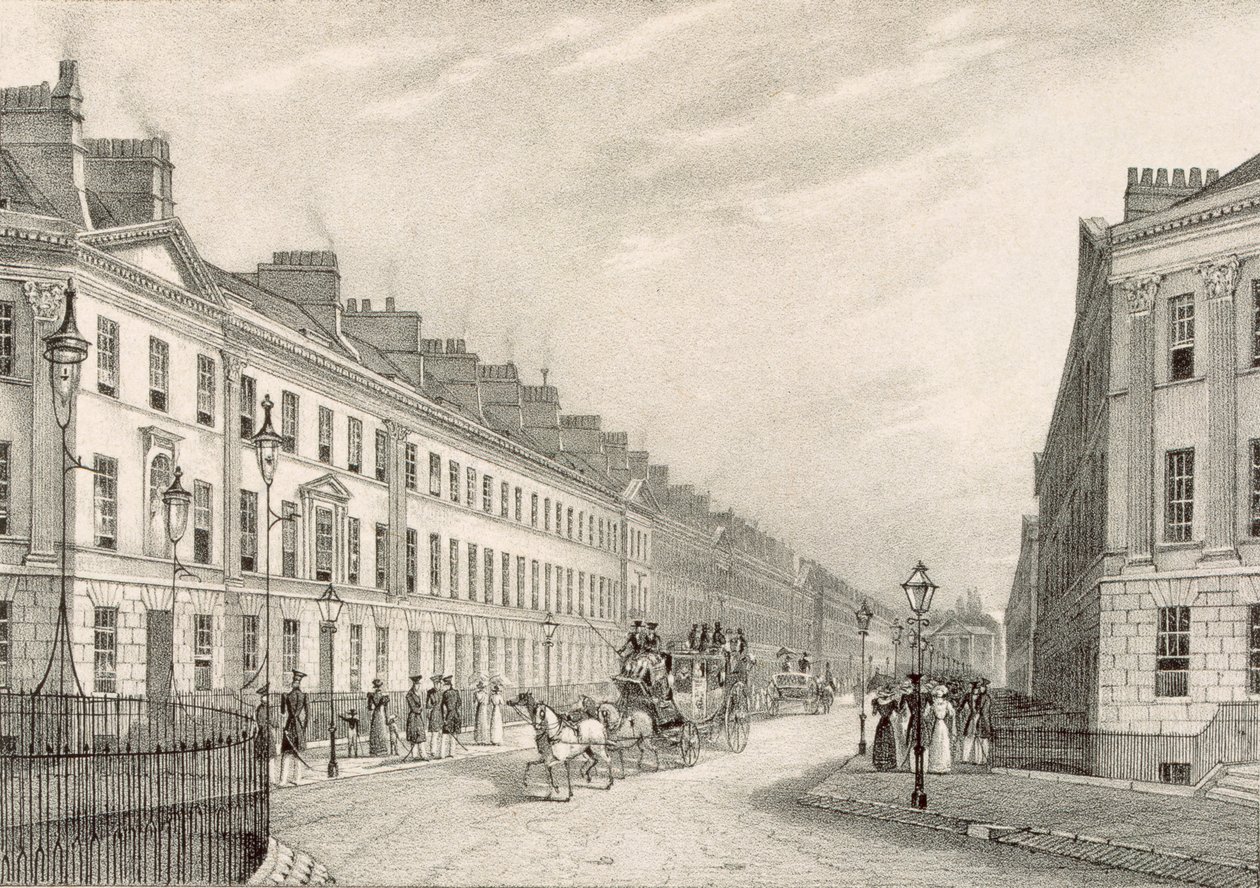 Great Pulteney Street, Bath, c.1883 autorstwa R. Woodroffe