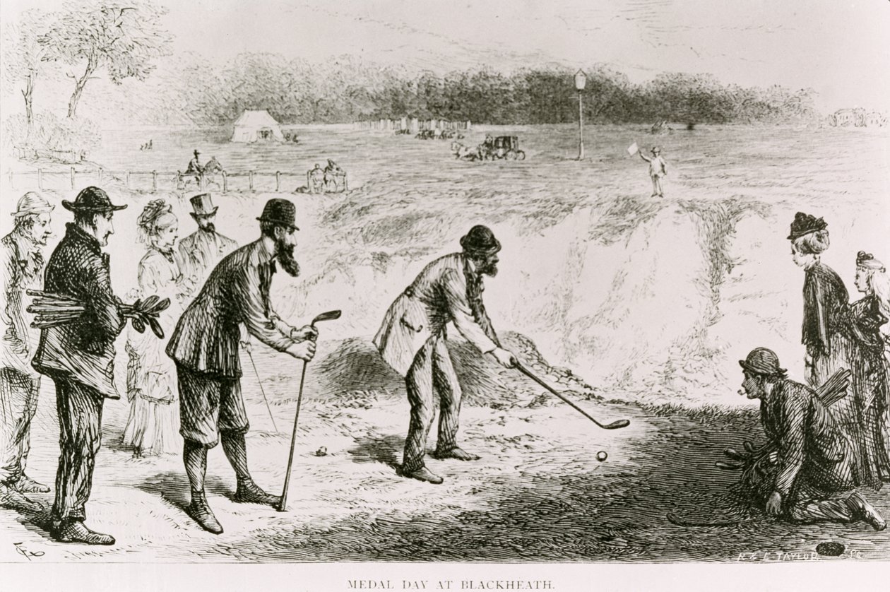 Dzień Medalu w Blackheath, ilustracja z Daily News, 1874 autorstwa R. and E. Taylor