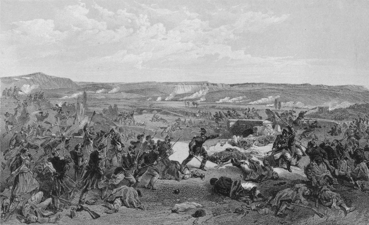 „Bitwa pod Czerną, 16 sierpnia 1855”. autorstwa RM Bryson