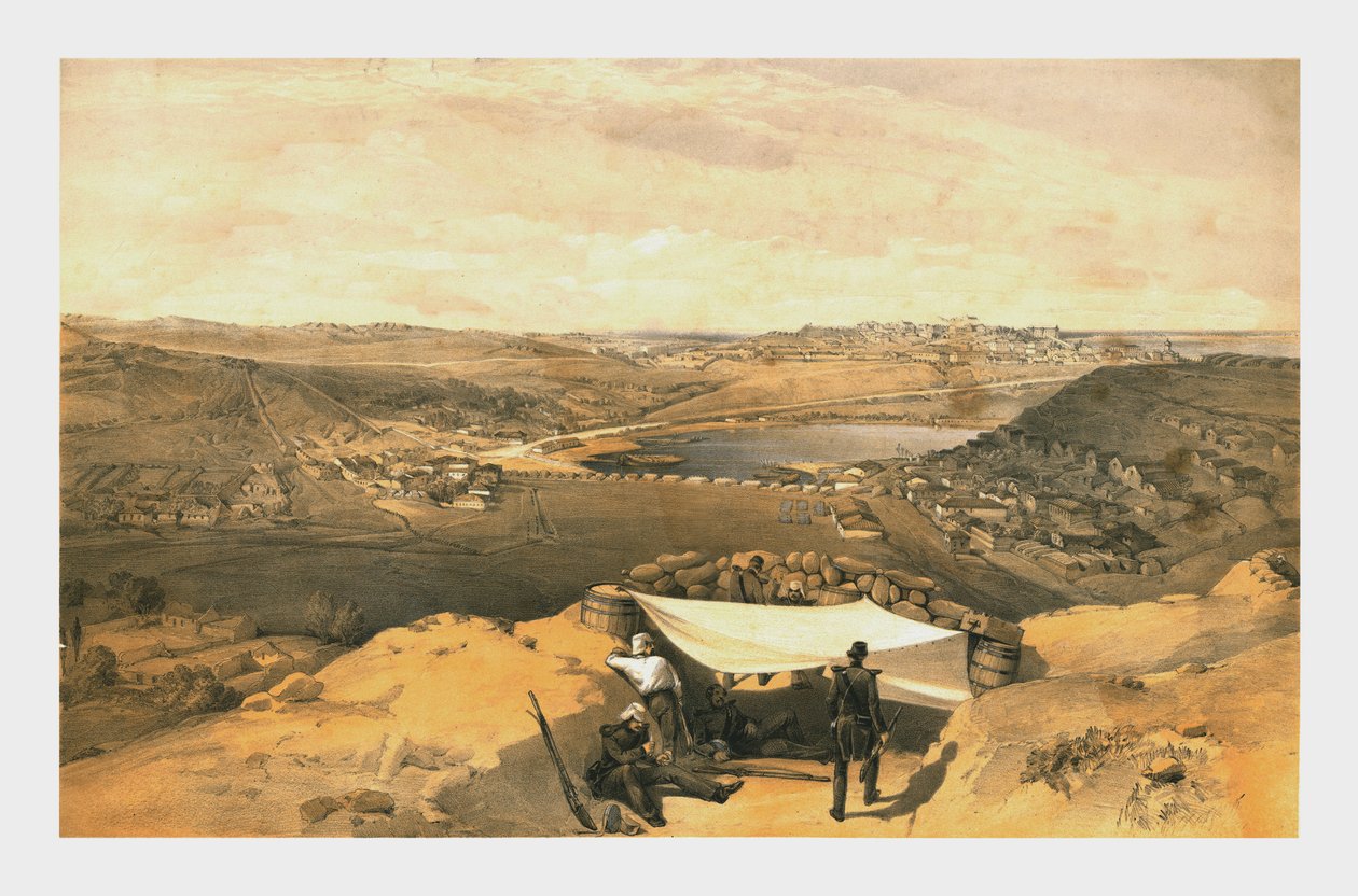 „Miejsce Baterie… Sewastopola z wysuniętego równolegle ataku Chapmana, 23 czerwca 1855”. autorstwa RM Bryson