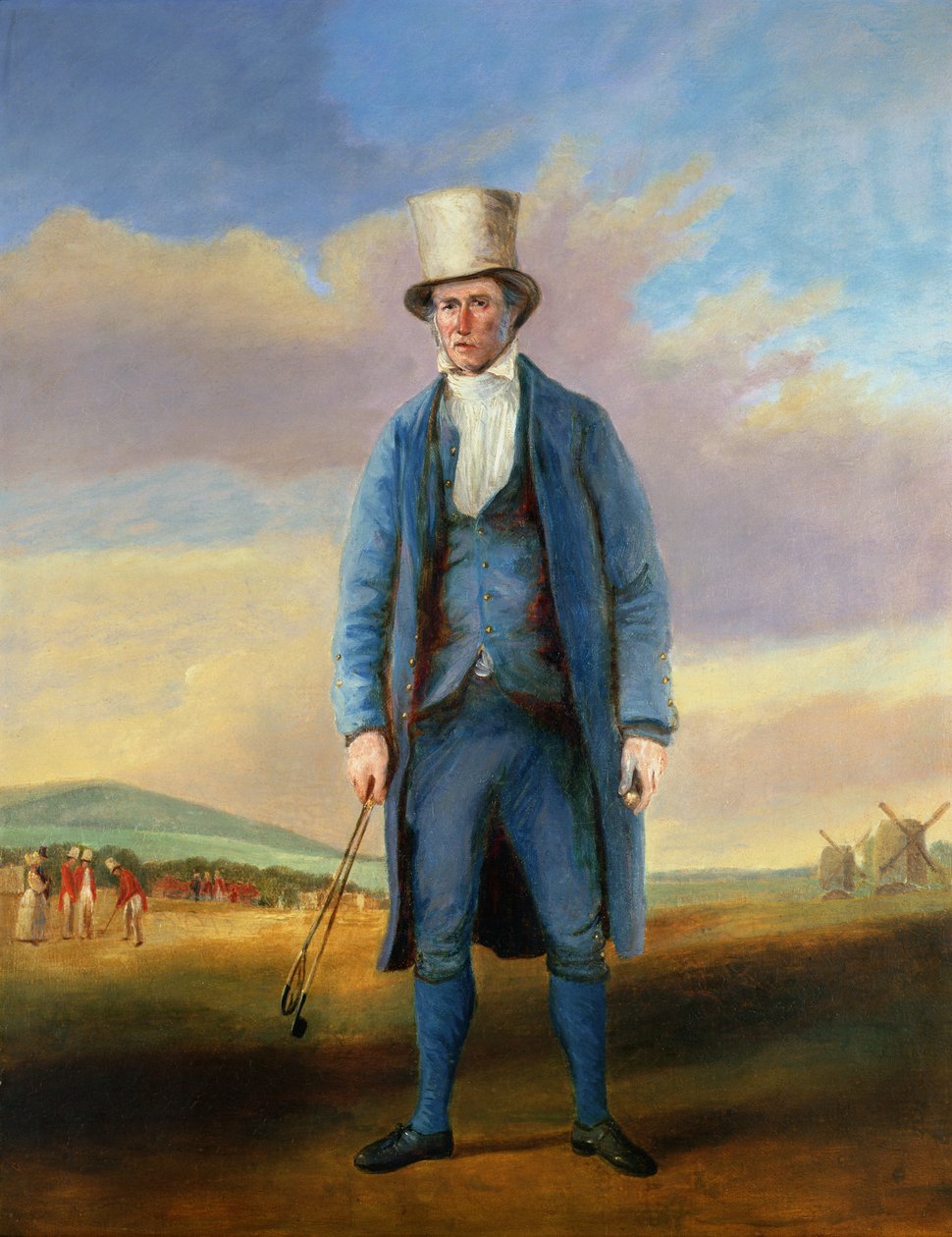 „Old Alick”, Alick Brotherton (1756-1840) Holemaker z Royal Blackheath Golf Club, c.1835 autorstwa R.S.E Gallen