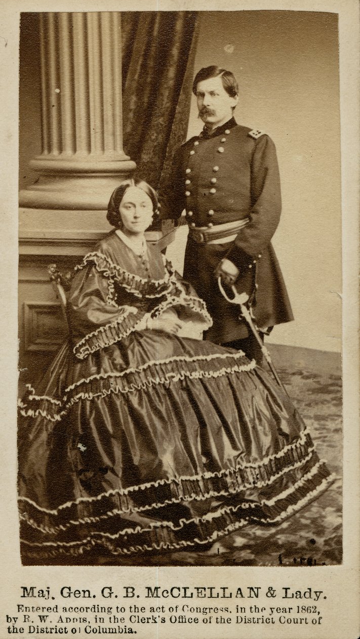 George B. McClellan, generał dywizji (Związek) i Ellen Mary Marcy autorstwa R.W. Addis