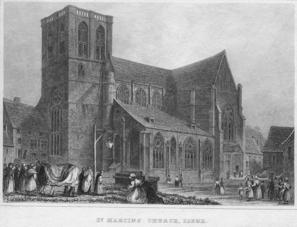 Kościół św. Marcina, Liege, 1850 autorstwa R. Brice