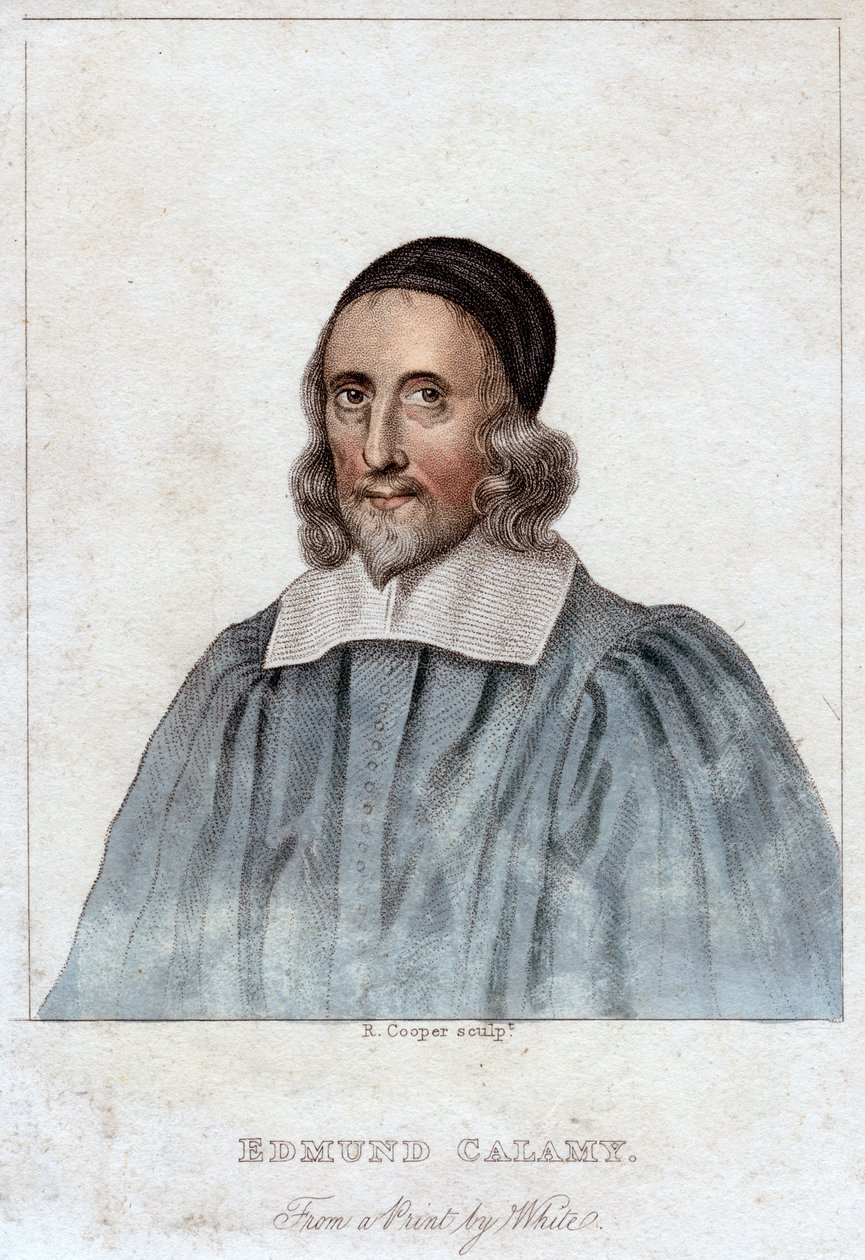 Edmund Calamy Starszy, przywódca angielskiego kościoła prezbiteriańskiego z XVII wieku, początek XIX wieku. autorstwa R. Cooper