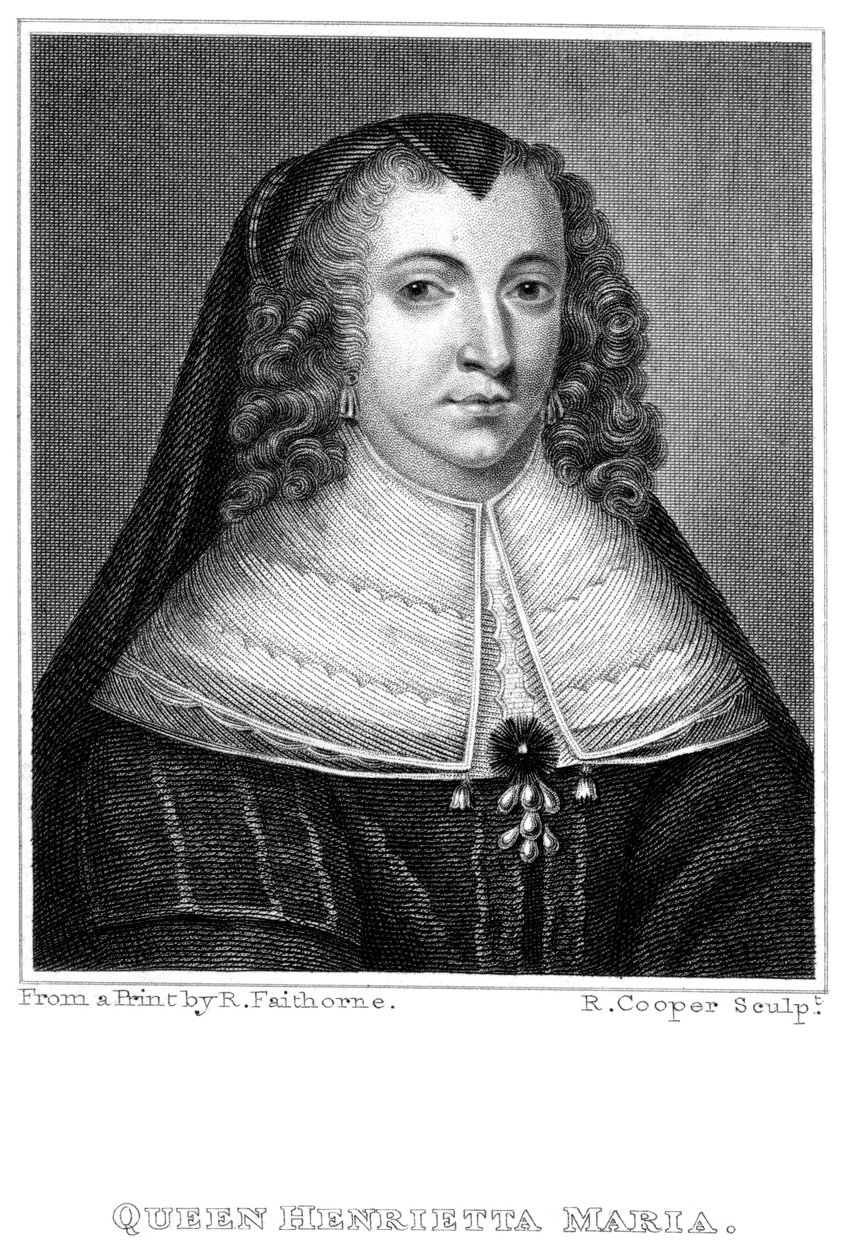 Henrietta Maria 1609-1669. królowa małżonka króla Karola I 1600-1649, XIX wiek. autorstwa R. Cooper
