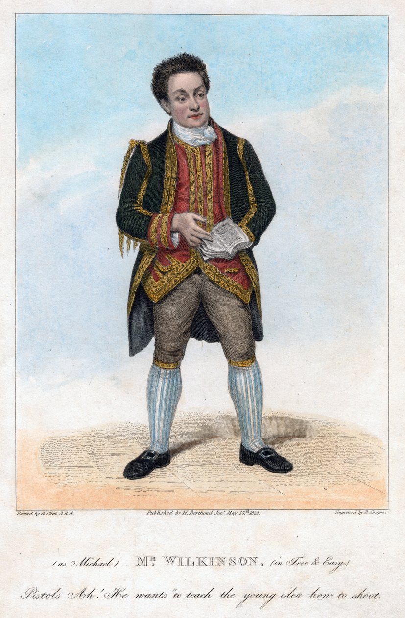 Pan Wilkinson jako Michael w Wolny i łatwy, 1822. autorstwa R. Cooper