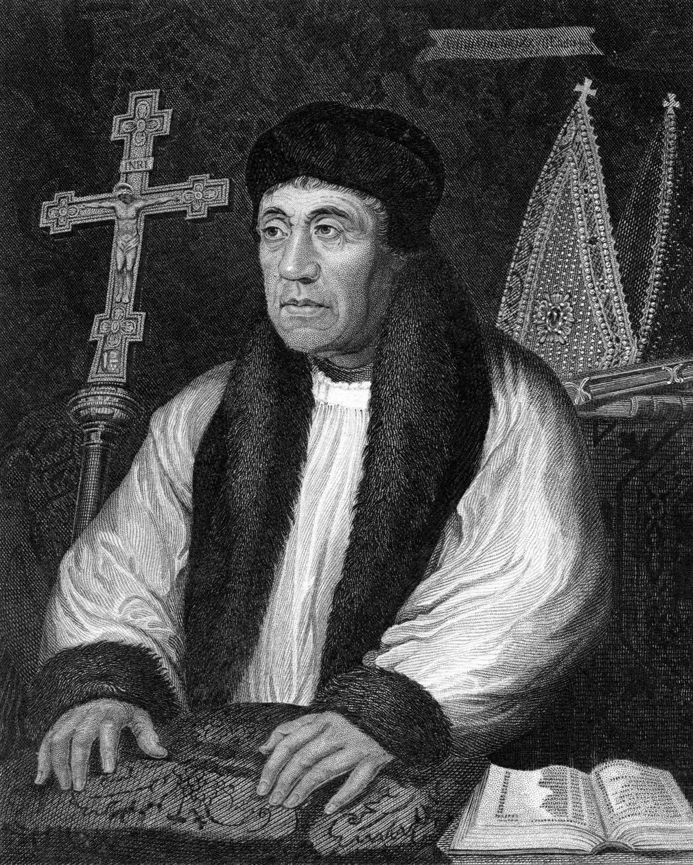 William Warham 1450-1532, arcybiskup Canterbury, 1824. autorstwa R. Cooper