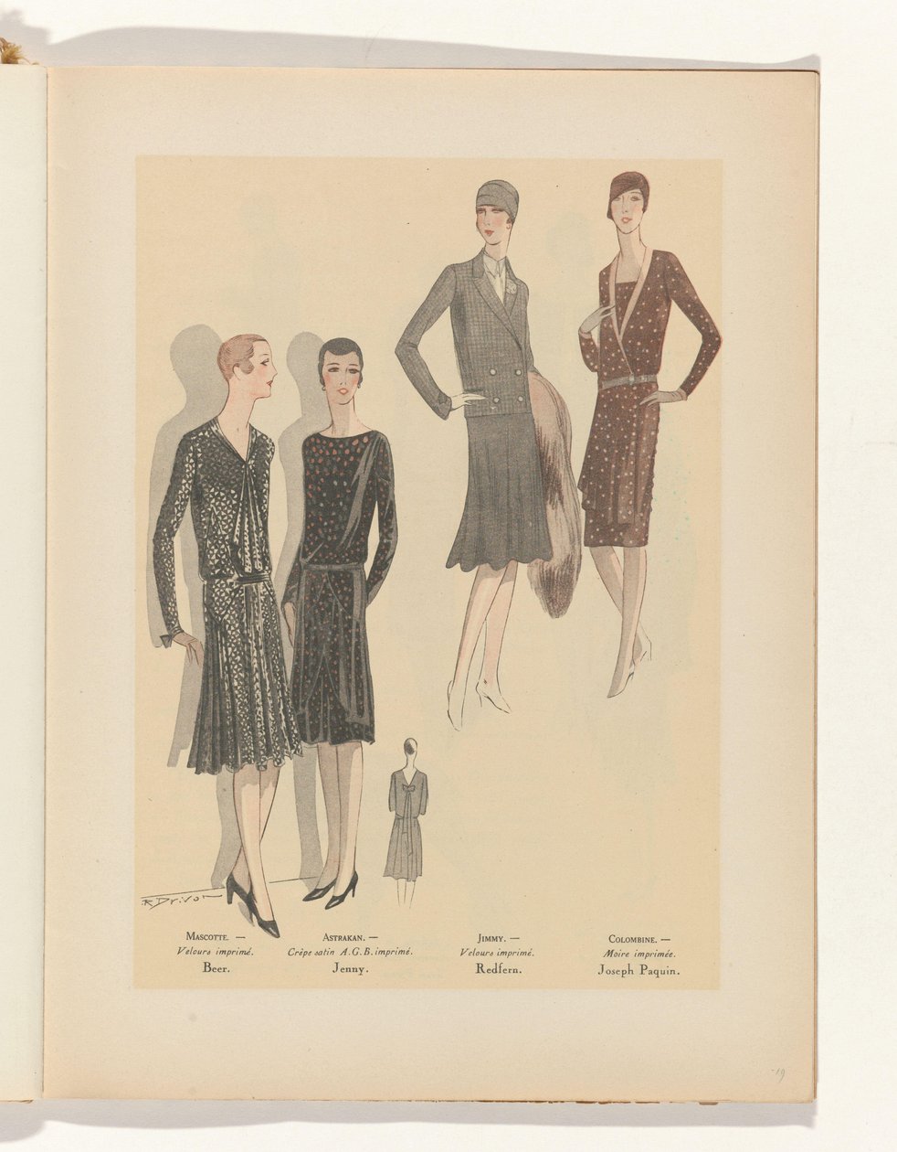 Sztuka - Smak - Piękno, Ulotki kobiecej elegancji, listopad 1928, nr 99, rok IX, s. 19 autorstwa R. Drivon