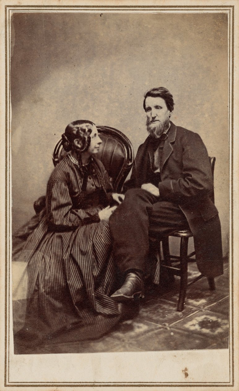 Portret mężczyzny i kobiety, ok. 1863 (zdjęcie) autorstwa R. Mrs. Geer