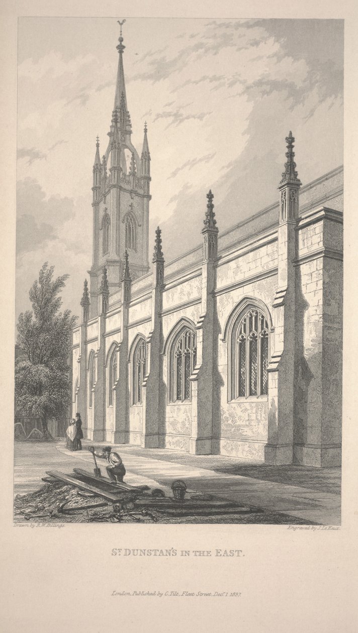 St. Dunstan na Wschodzie autorstwa R. W. Billings