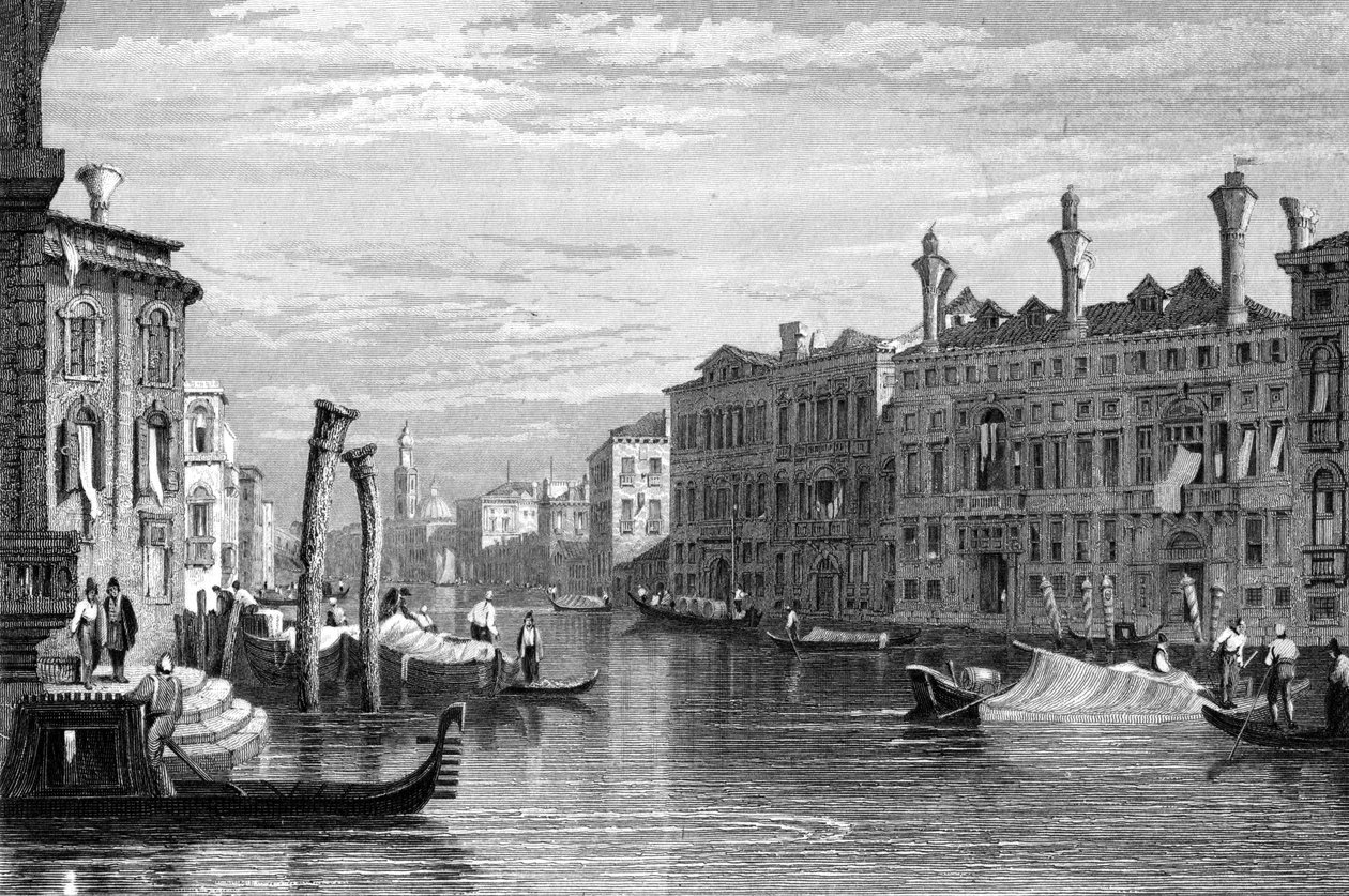 Pałac Mocenigo, Wenecja, XIX wiek. autorstwa R. Wallis