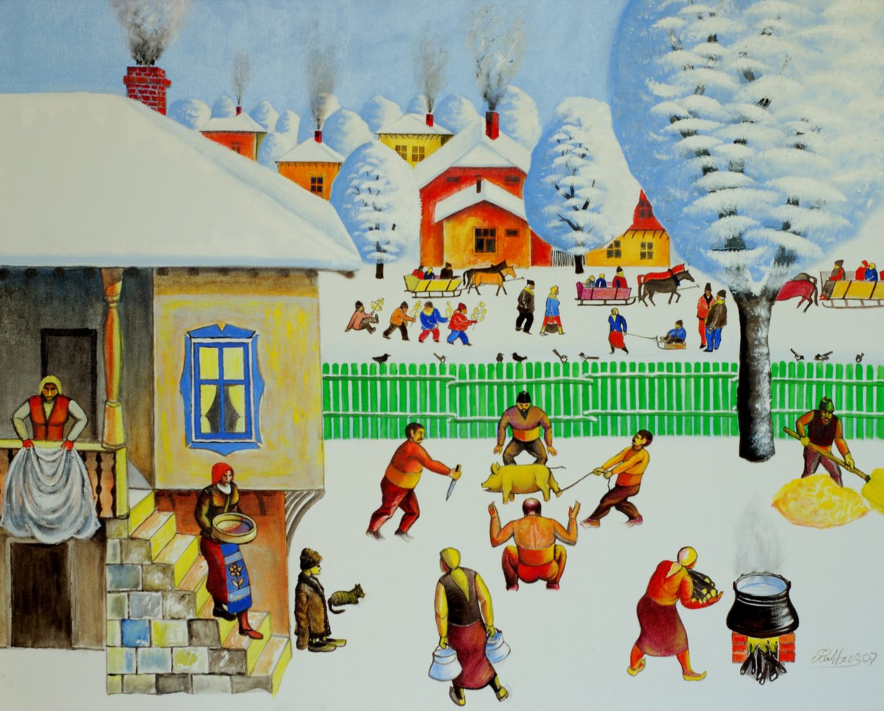 Na choince, 2006 (olej na płótnie) autorstwa Radi Nedelchev