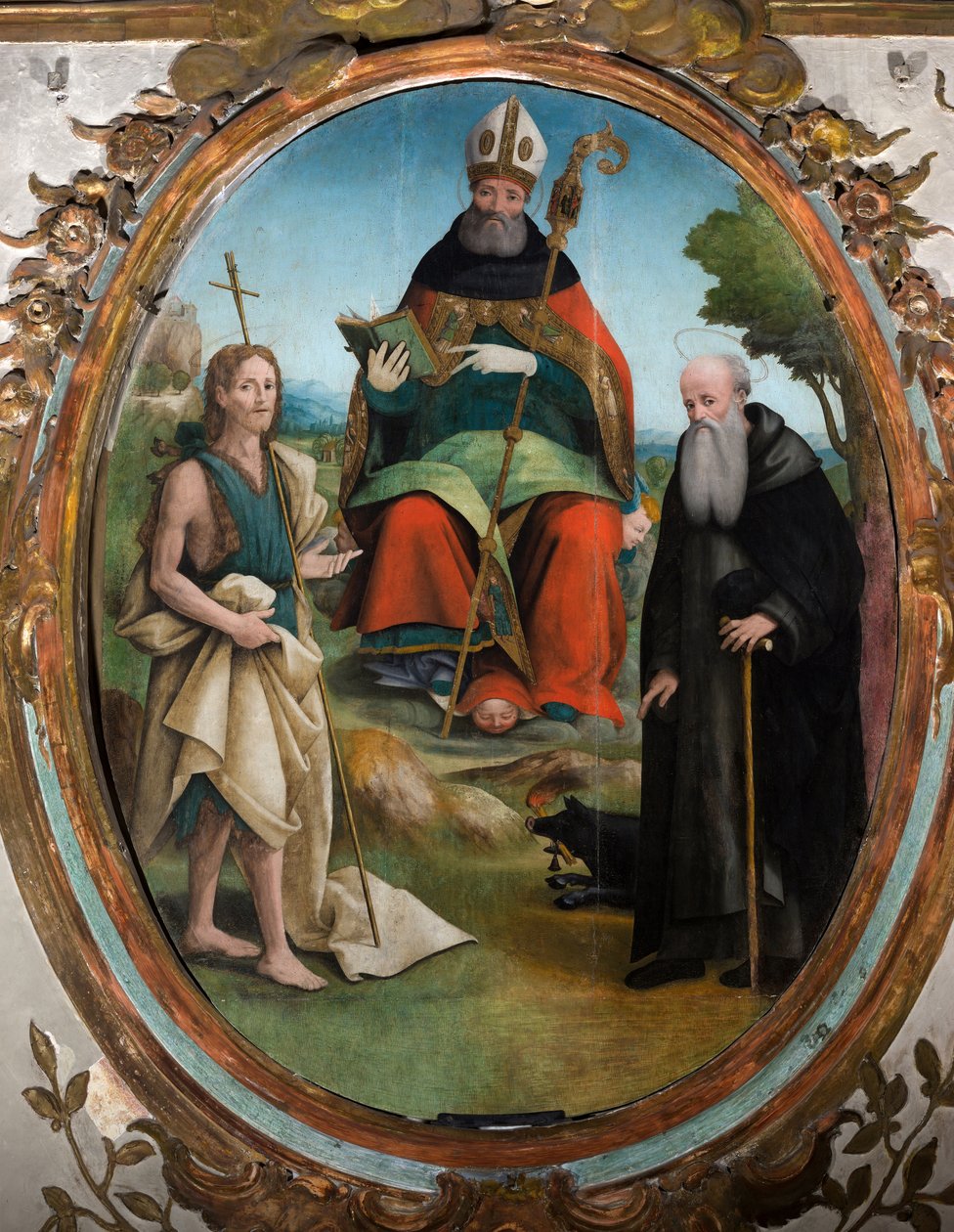Ołtarz św. Augustyna (ołtarz Galleani), ok. 1522 (tempera na panelu) autorstwa Raffaele De (fl.1514 1573) Pancalino