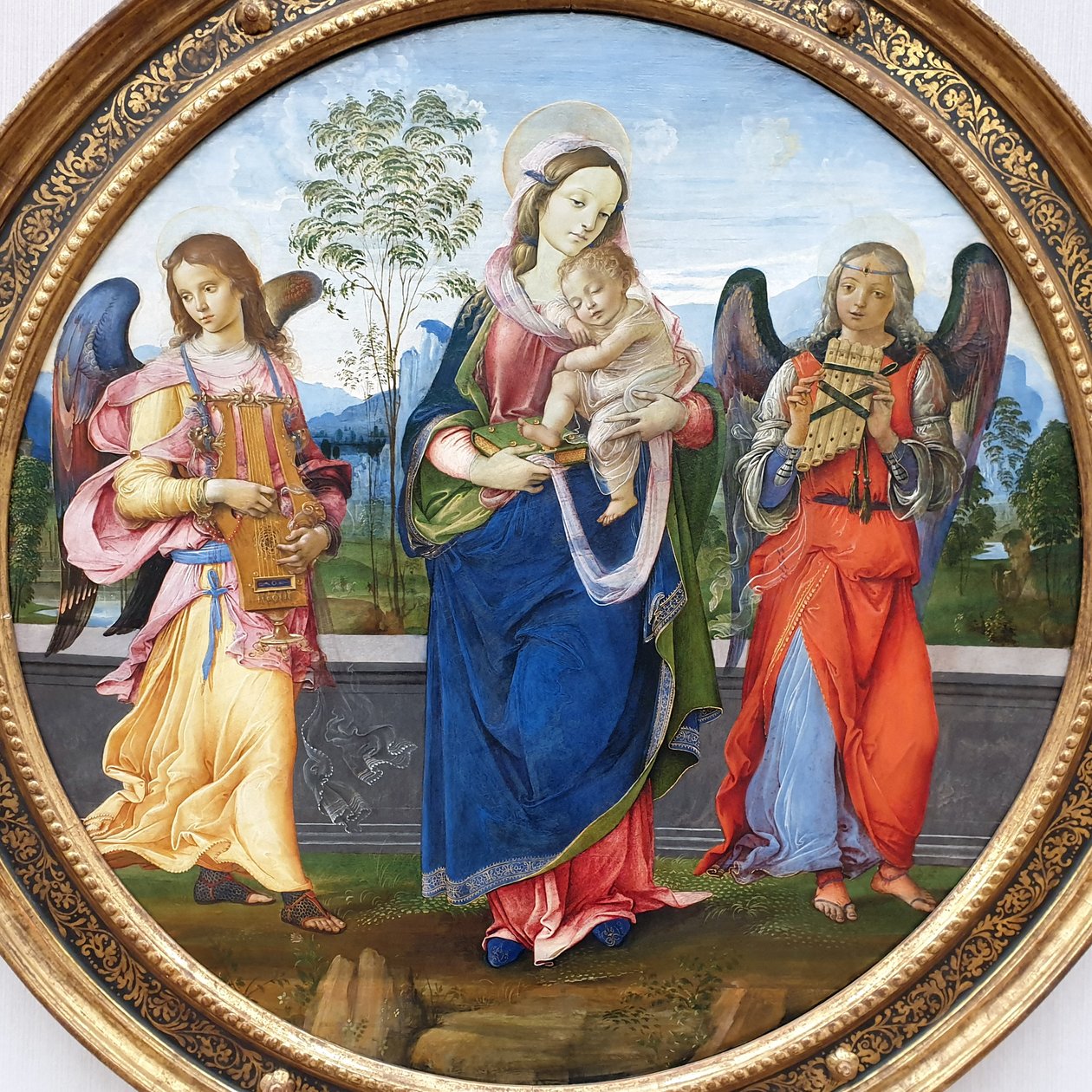 Maria mit dem Kind und musizierenden Engeln Madonna z Dzieciątkiem i dwoma aniołami grającymi muzykę autorstwa Raffaellino del Garbo