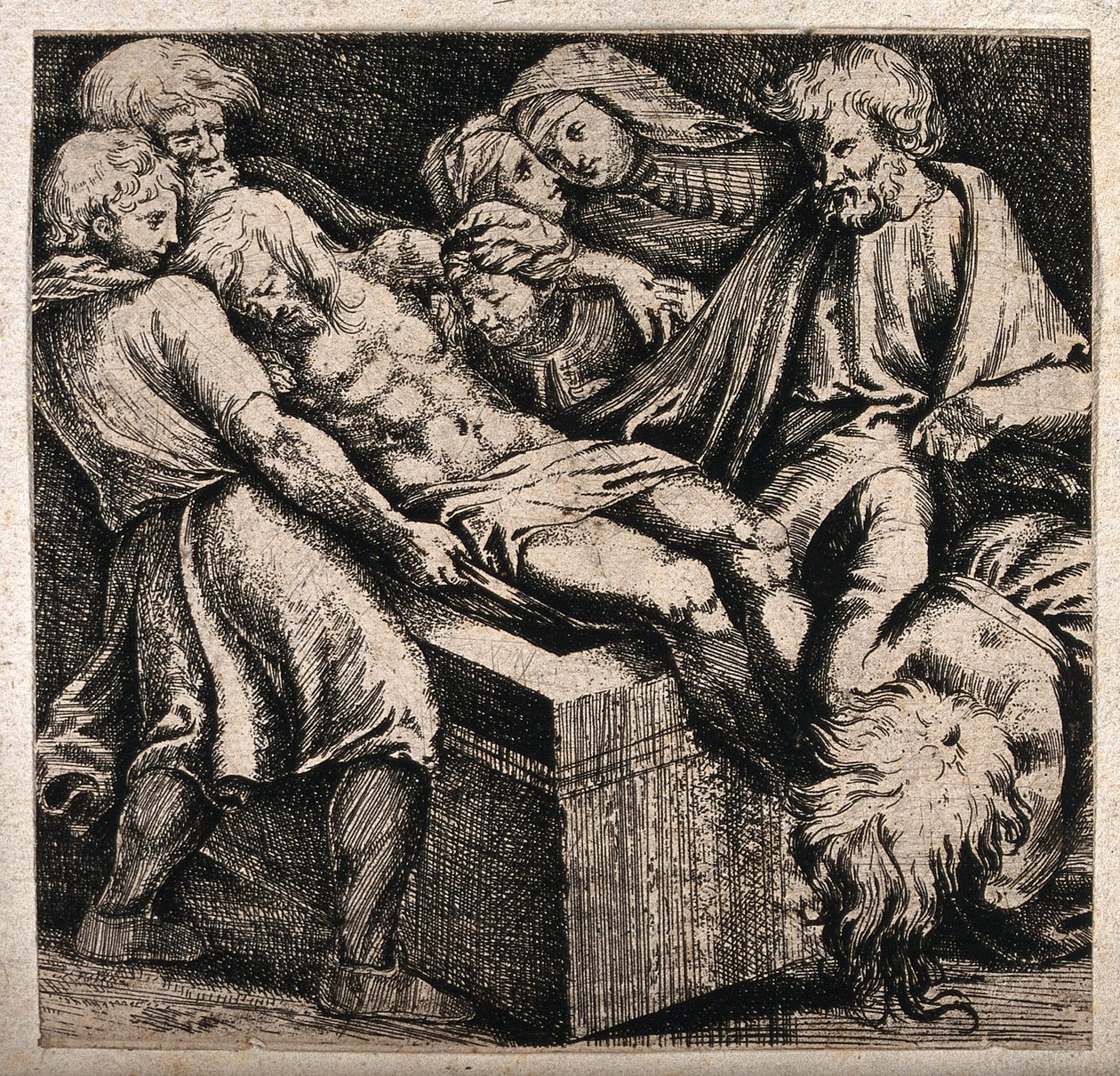Ciało Chrystusa zostaje zaniesione do grobu autorstwa Raffaello Sanzio Raphael