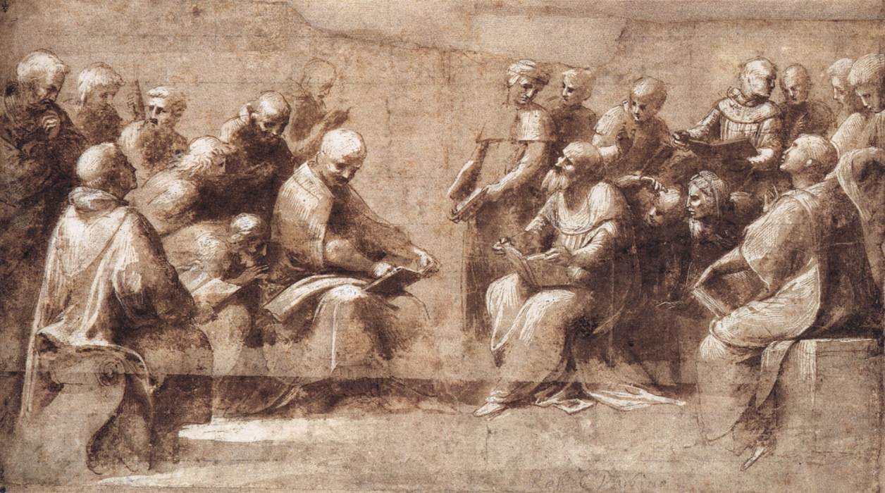 Projekt dolnej połowy sporu autorstwa Raffaello Sanzio Raphael