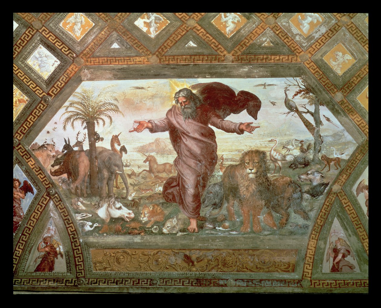 Bóg stwarzający Ziemię autorstwa Raffaello Sanzio Raphael